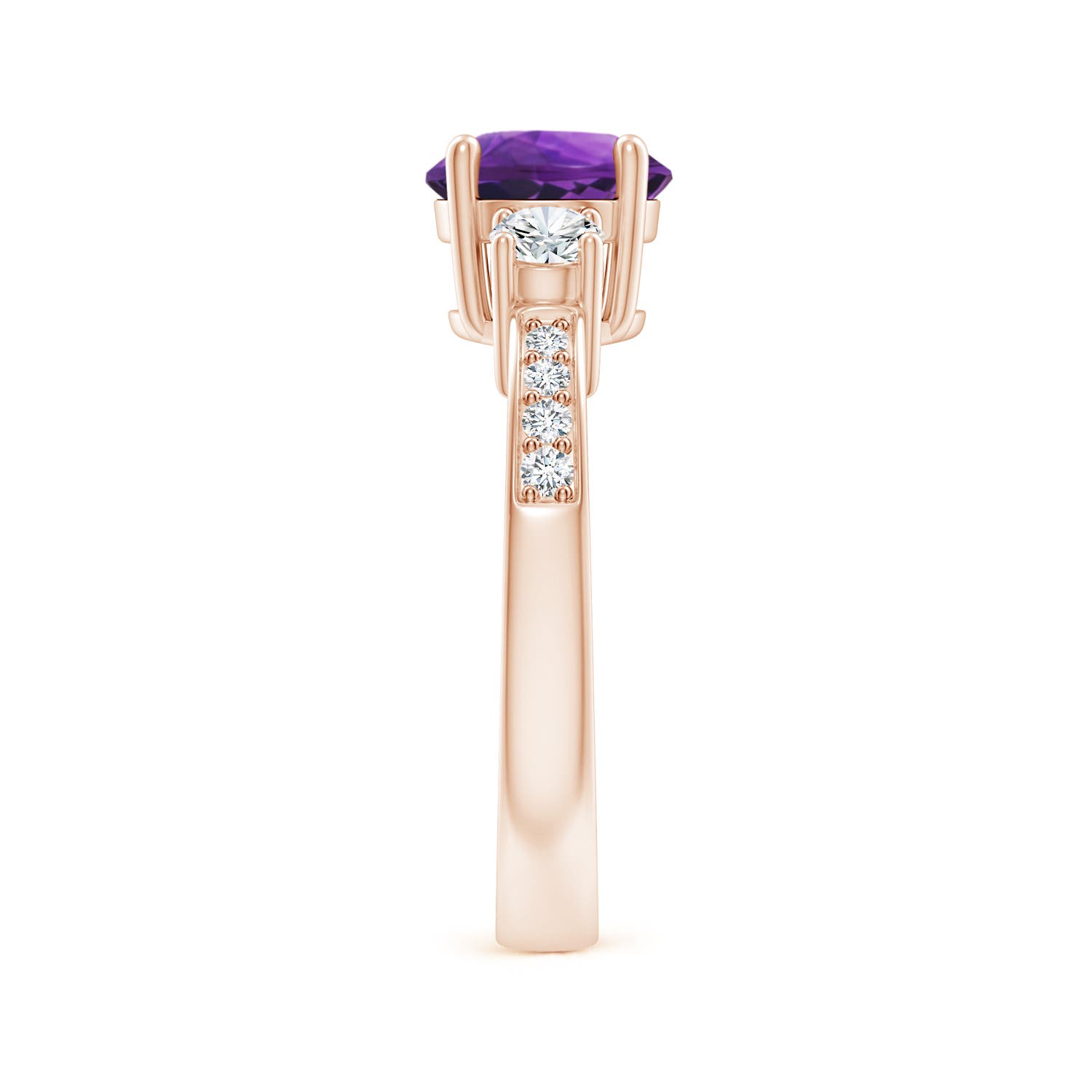 AAAA - Amethyst / 1.59 CT / 14 KT Rose Gold