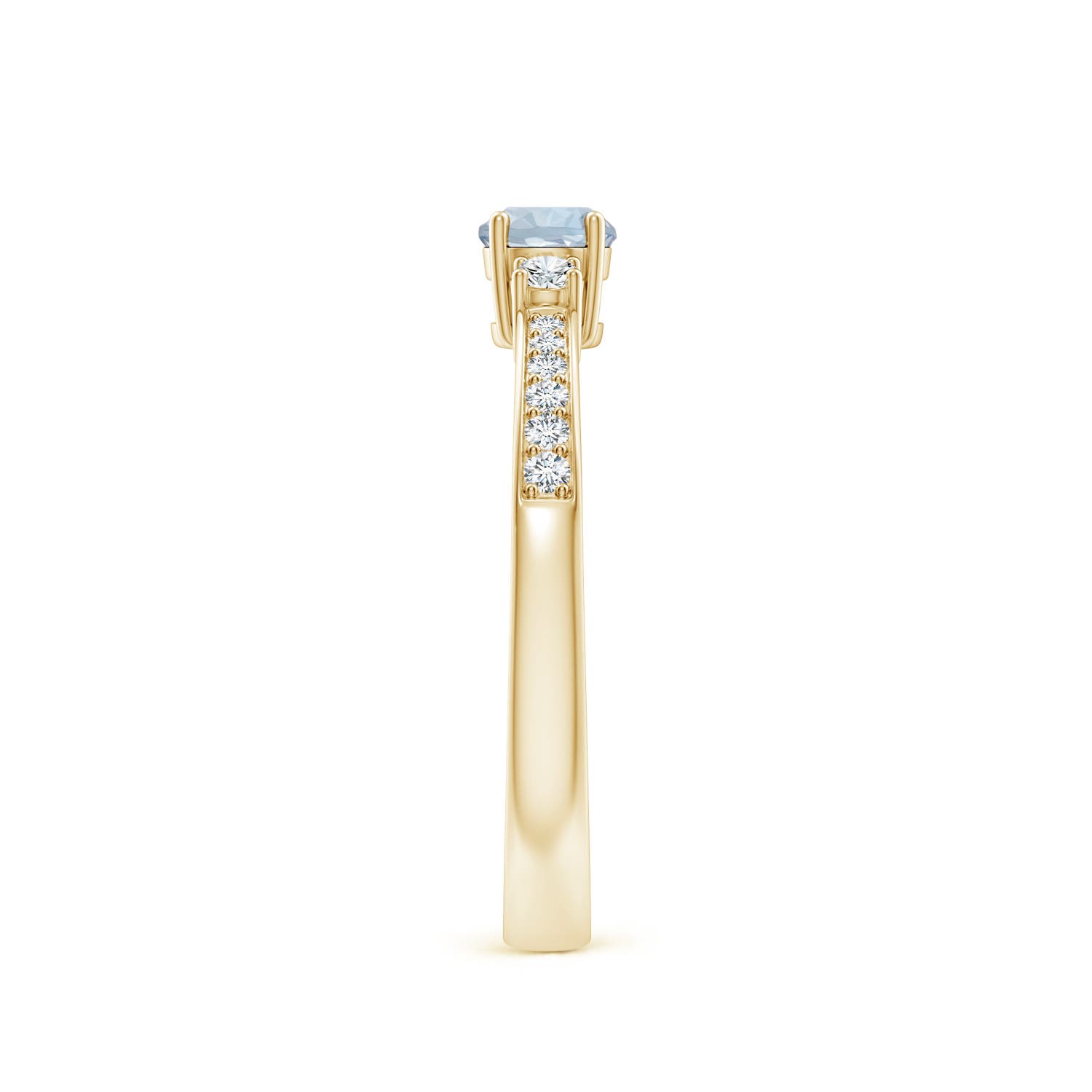 A - Aquamarine / 0.33 CT / 14 KT Yellow Gold