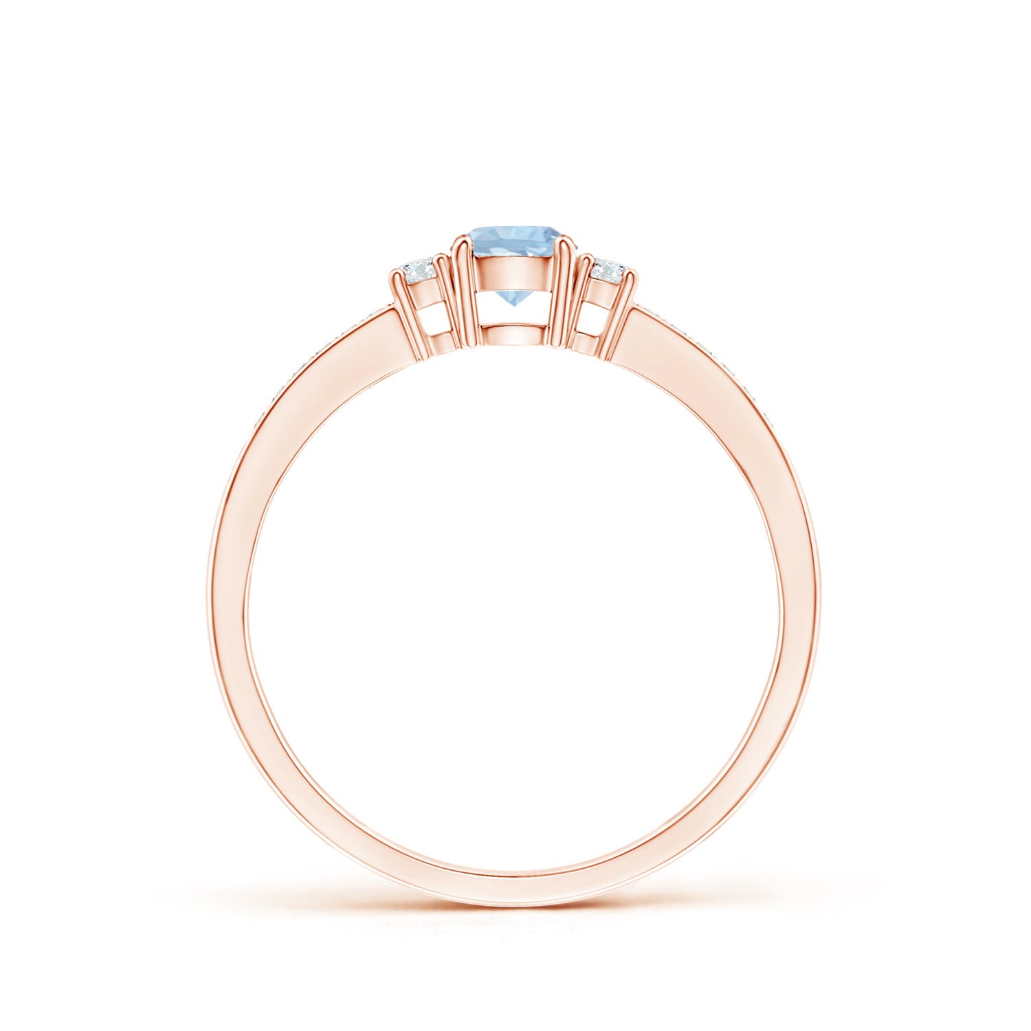 AA - Aquamarine / 0.33 CT / 14 KT Rose Gold