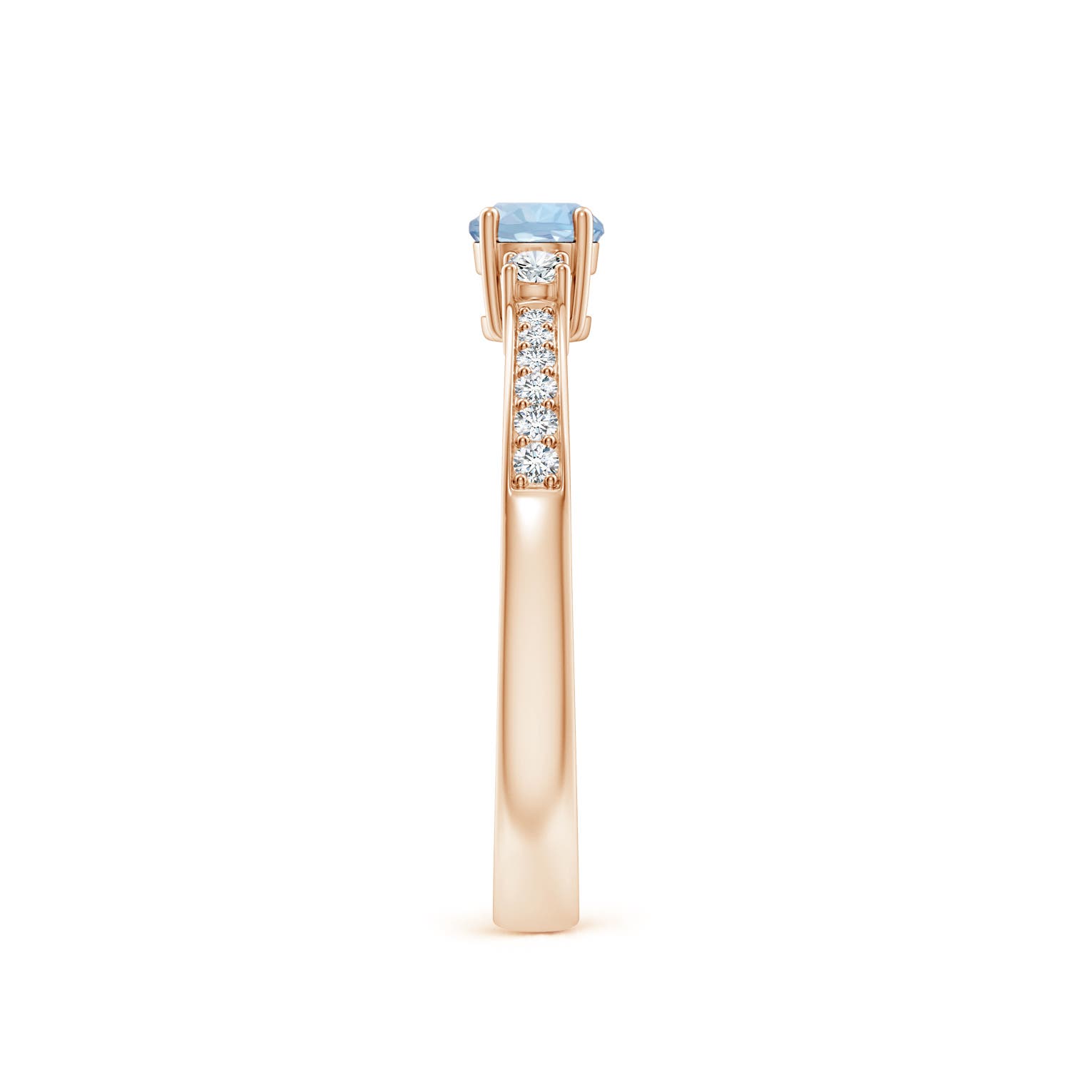 AA - Aquamarine / 0.33 CT / 14 KT Rose Gold