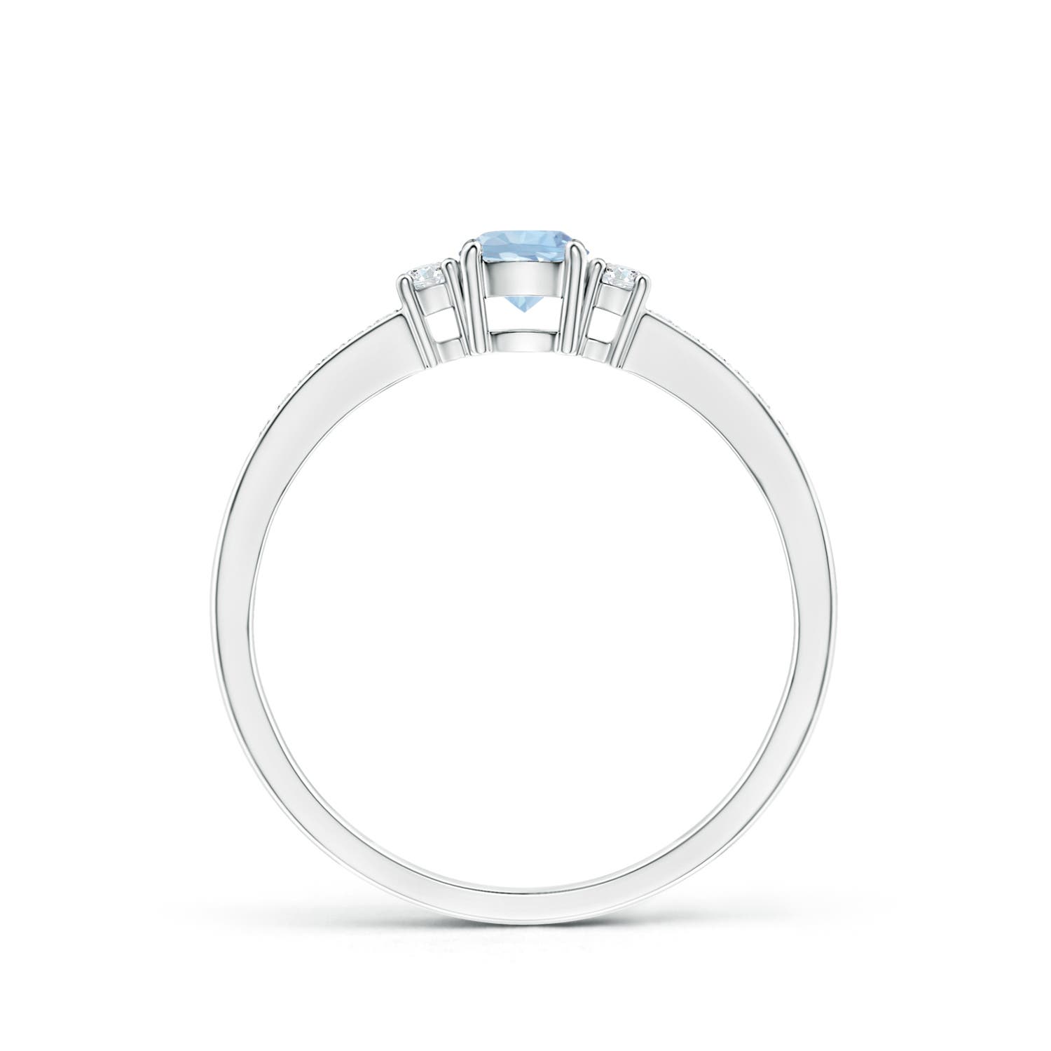 AA - Aquamarine / 0.33 CT / 14 KT White Gold