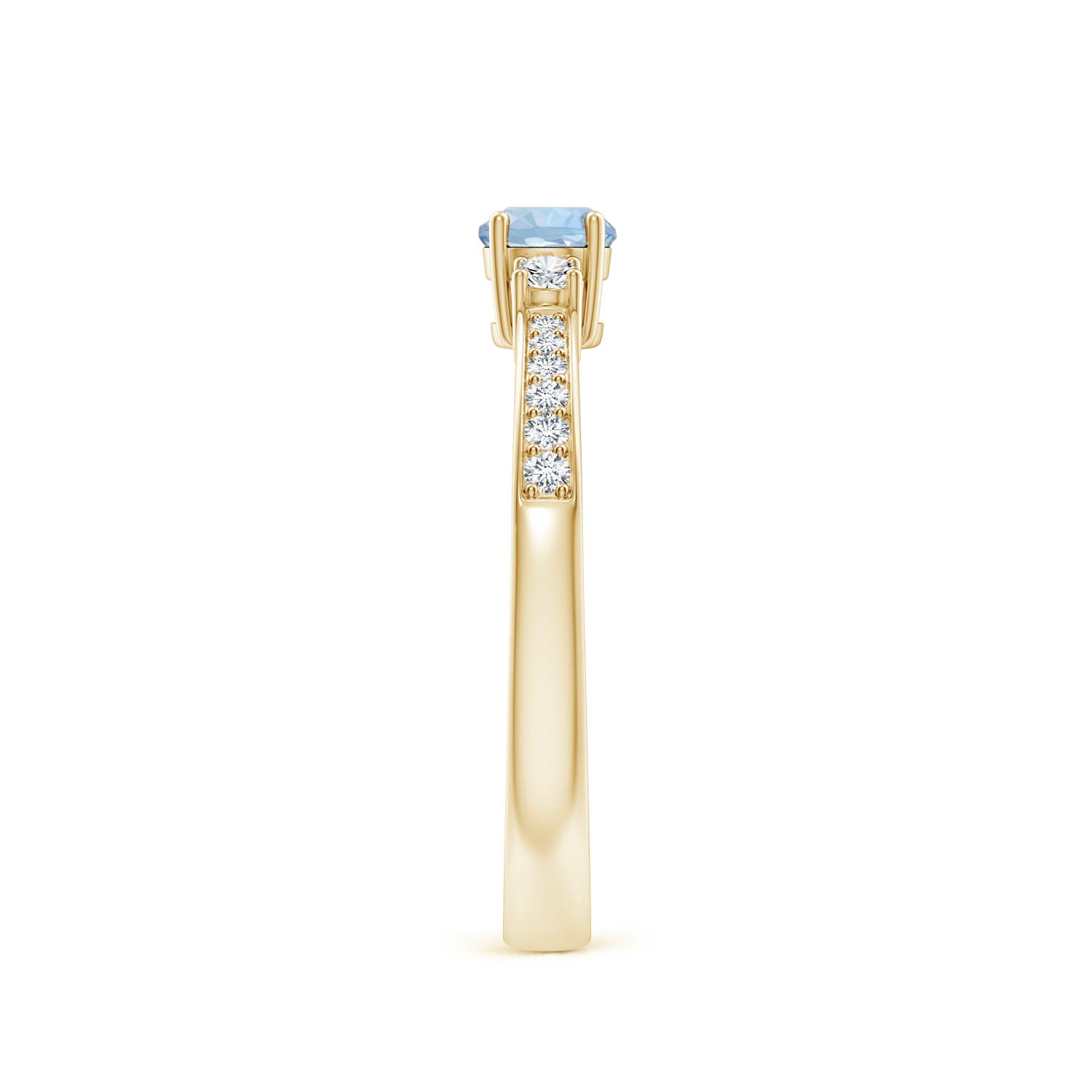 AA - Aquamarine / 0.33 CT / 14 KT Yellow Gold