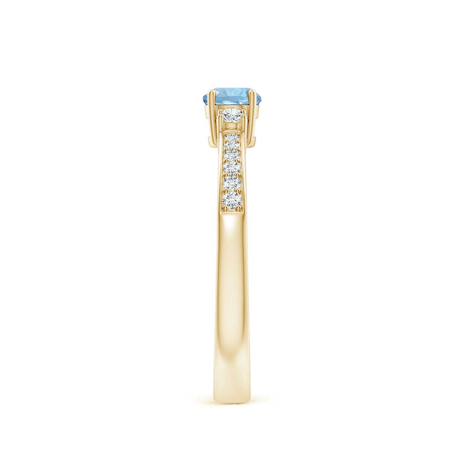 AAA - Aquamarine / 0.33 CT / 14 KT Yellow Gold