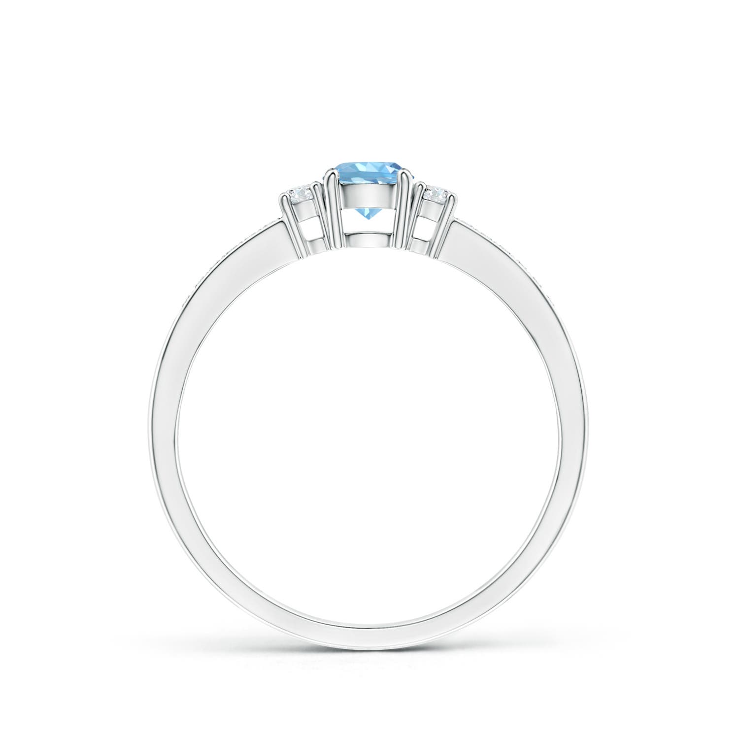 AAAA - Aquamarine / 0.33 CT / 14 KT White Gold