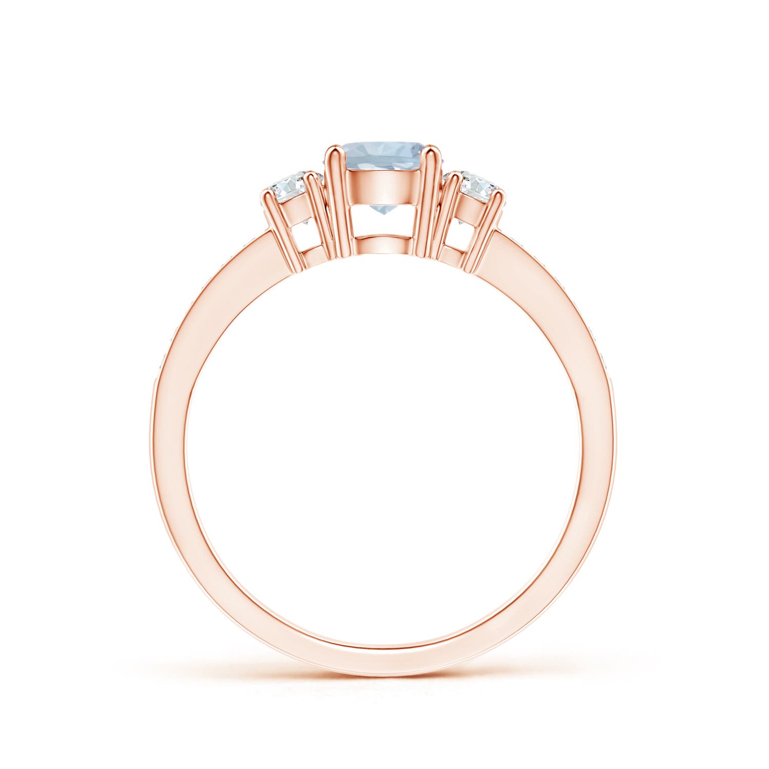 A - Aquamarine / 0.61 CT / 14 KT Rose Gold