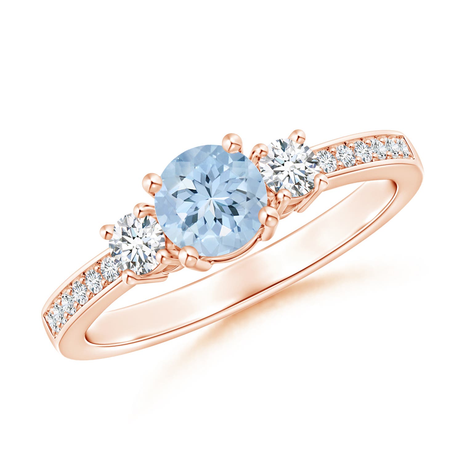 AA - Aquamarine / 0.61 CT / 14 KT Rose Gold