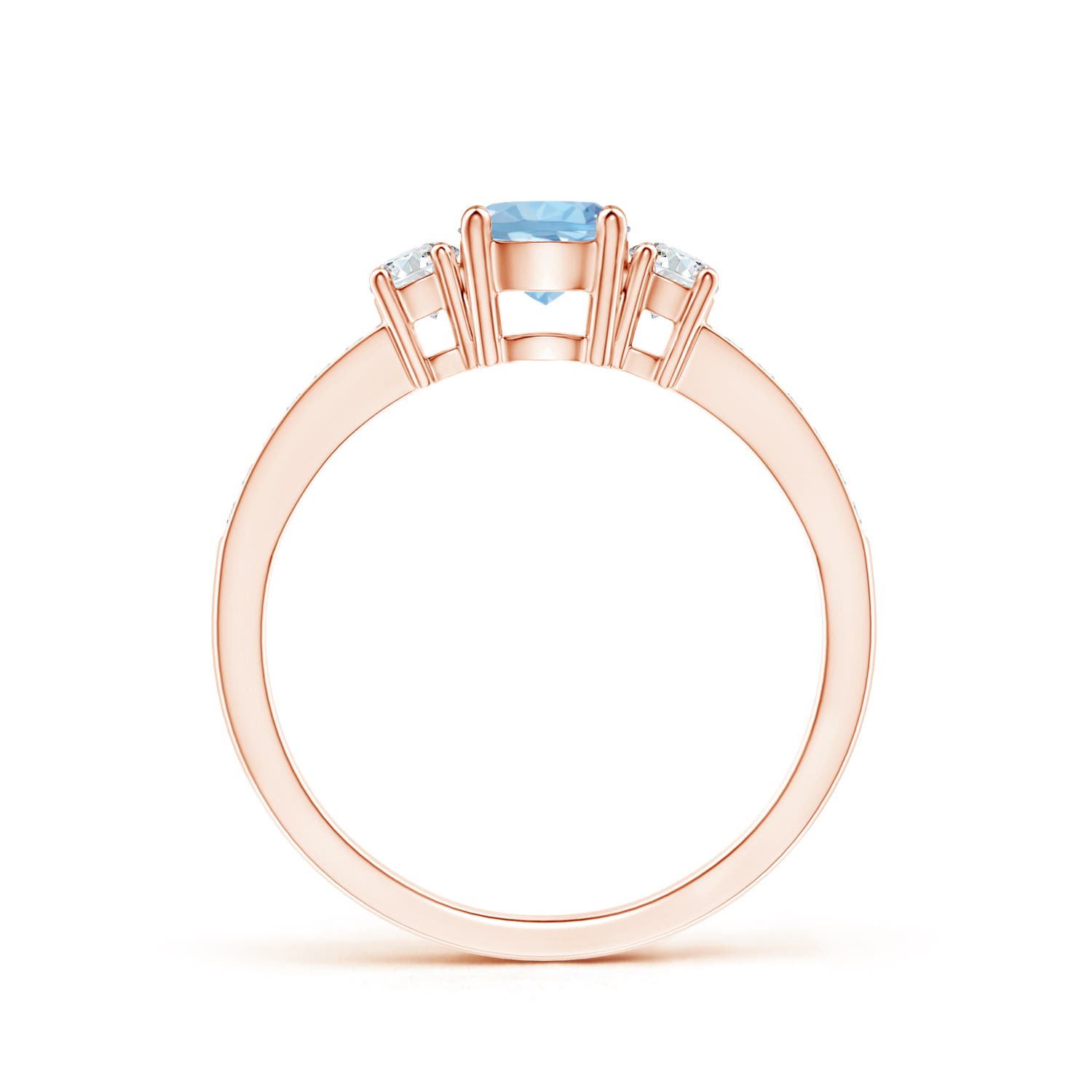 AAA - Aquamarine / 0.61 CT / 14 KT Rose Gold