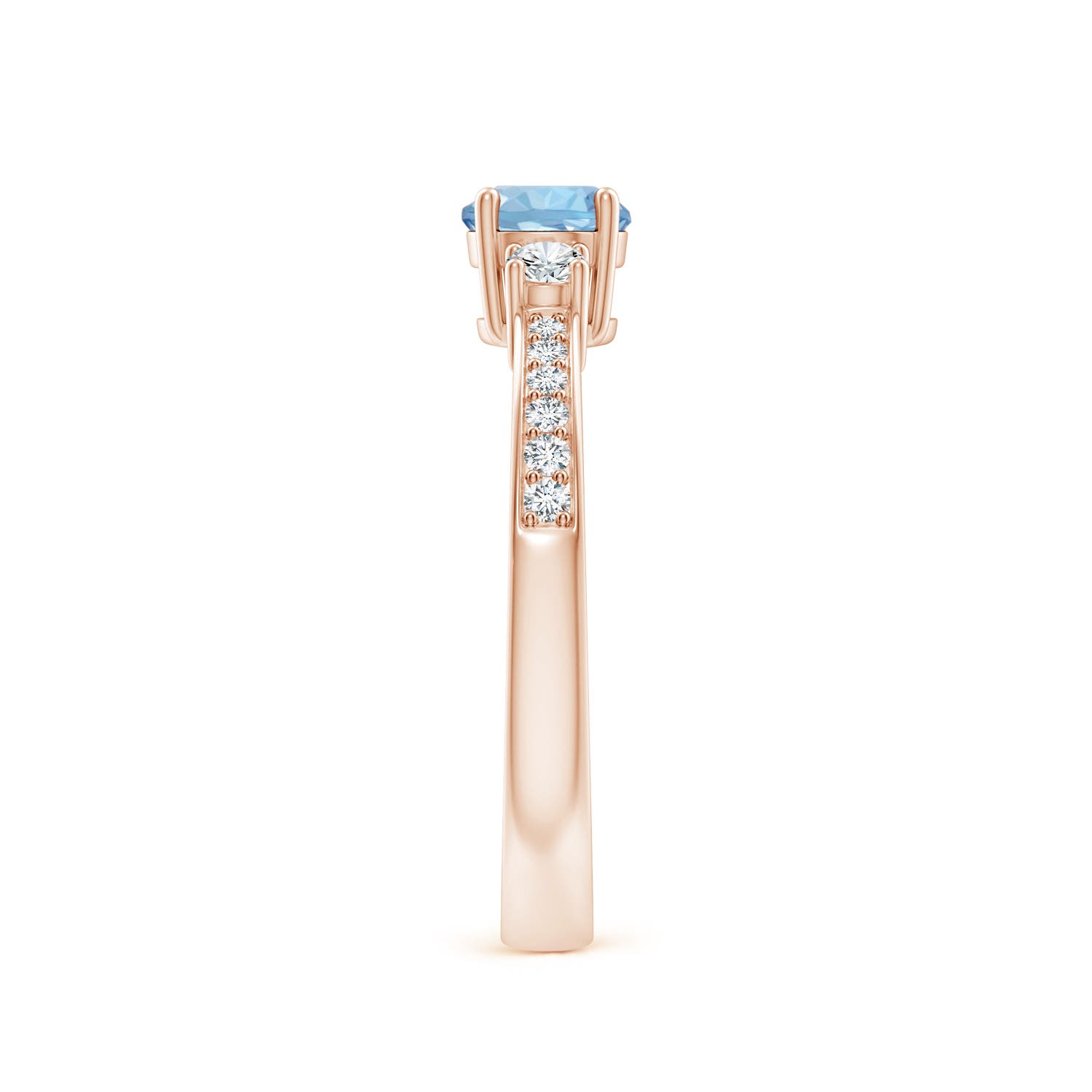 AAA - Aquamarine / 0.61 CT / 14 KT Rose Gold