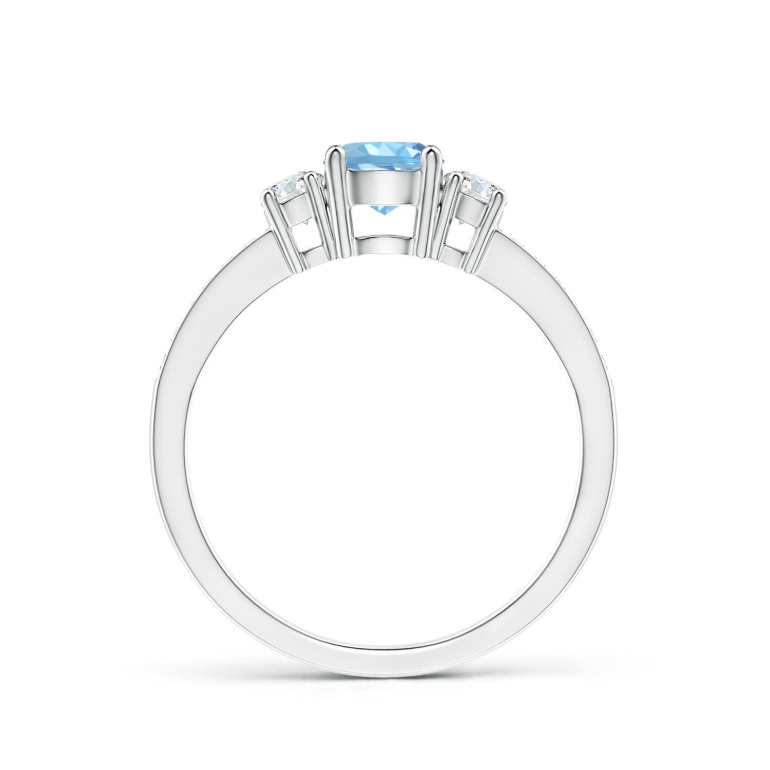 AAAA - Aquamarine / 0.61 CT / 14 KT White Gold