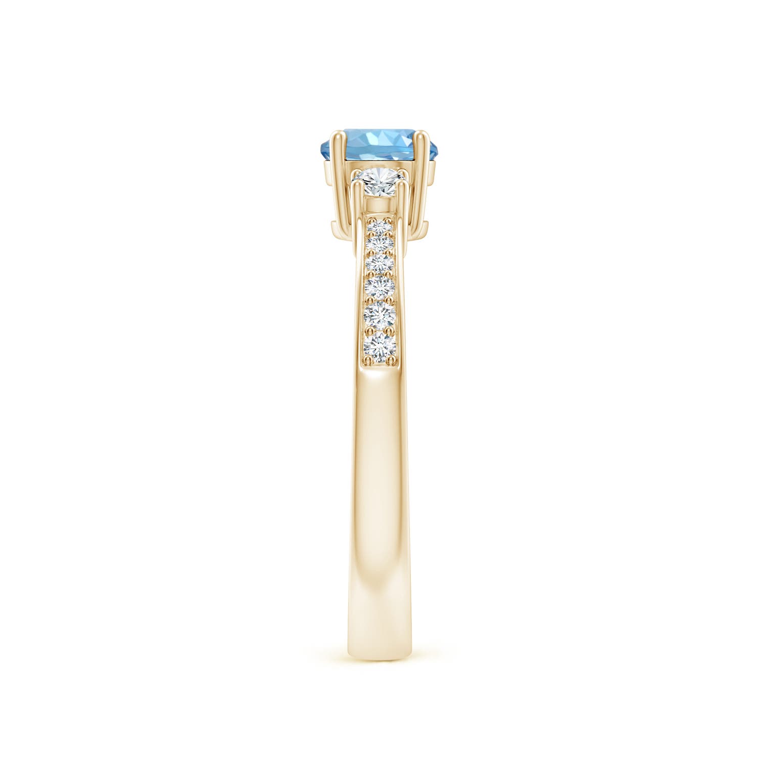 AAAA - Aquamarine / 0.61 CT / 14 KT Yellow Gold