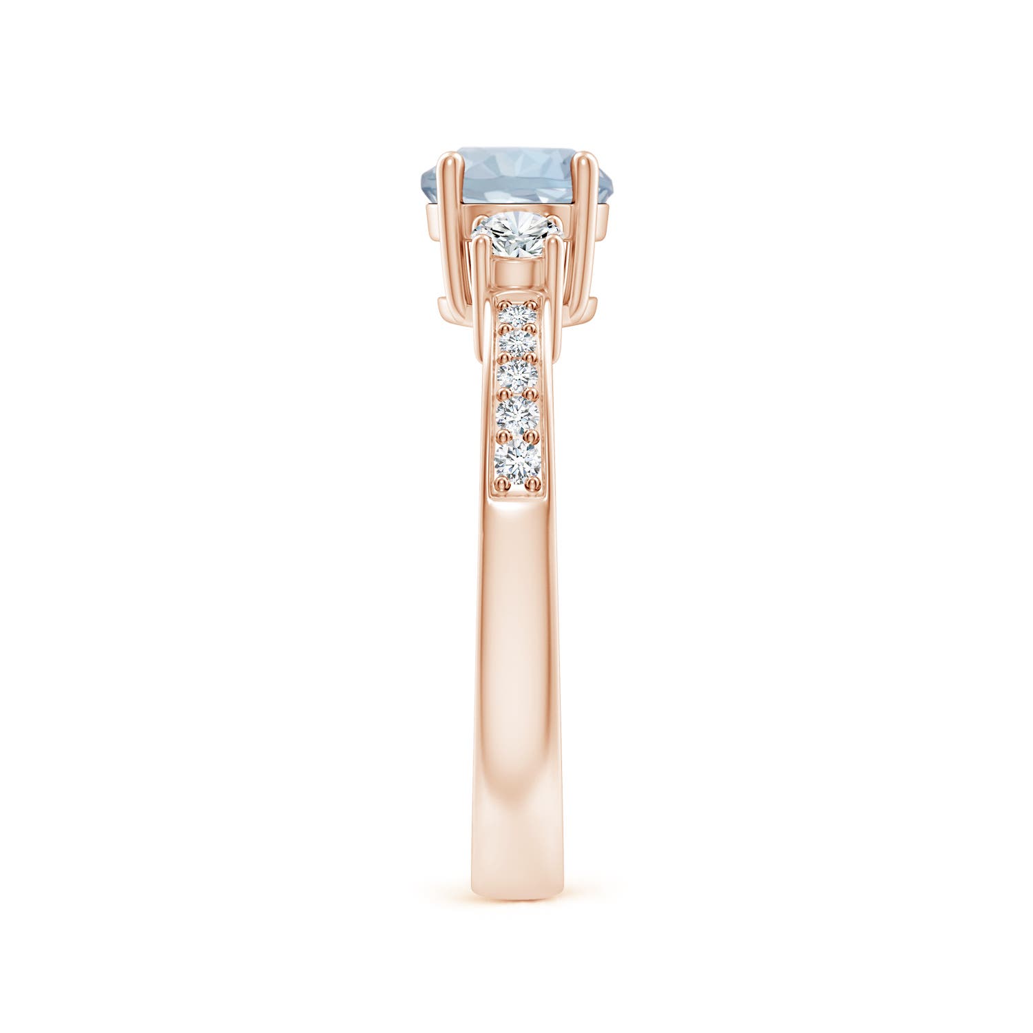 A - Aquamarine / 1.03 CT / 14 KT Rose Gold