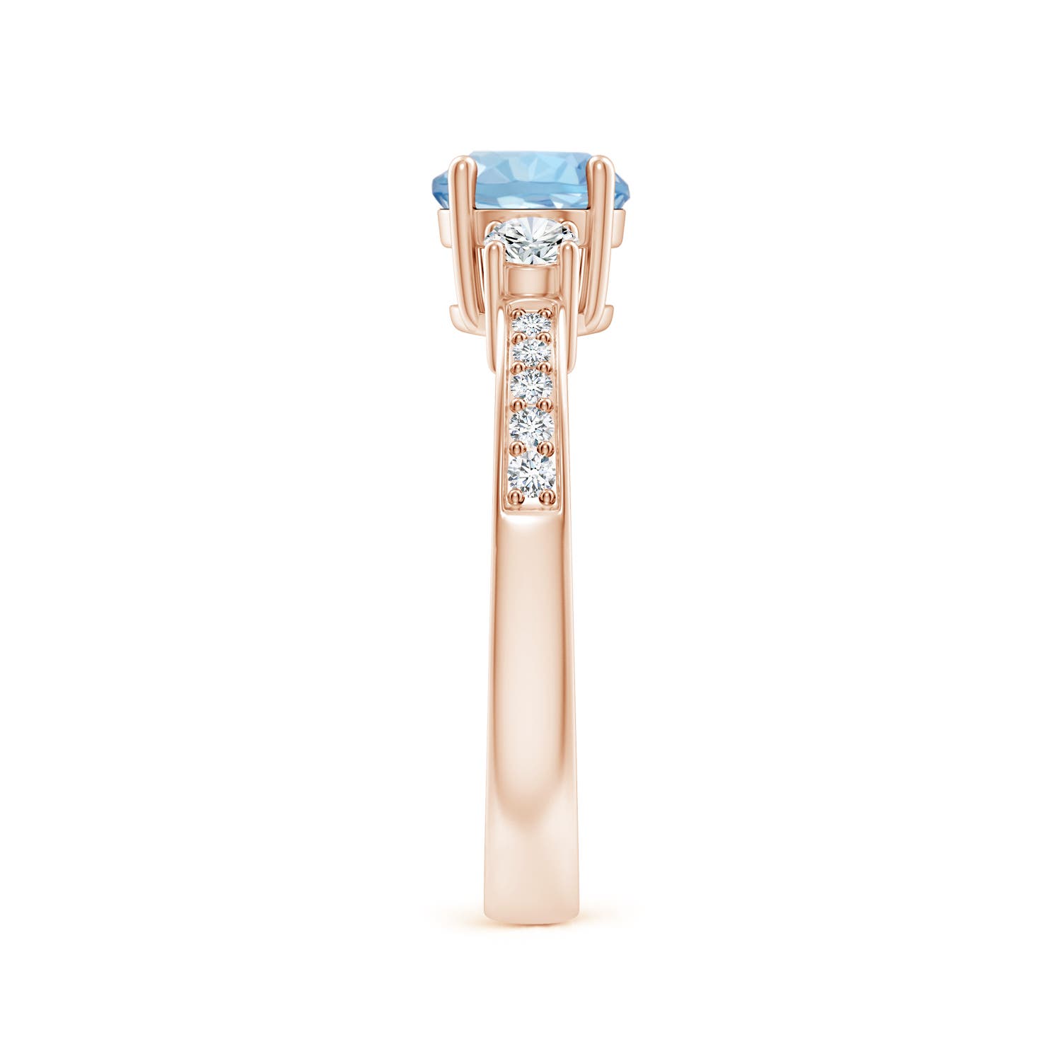 AAA - Aquamarine / 1.03 CT / 14 KT Rose Gold