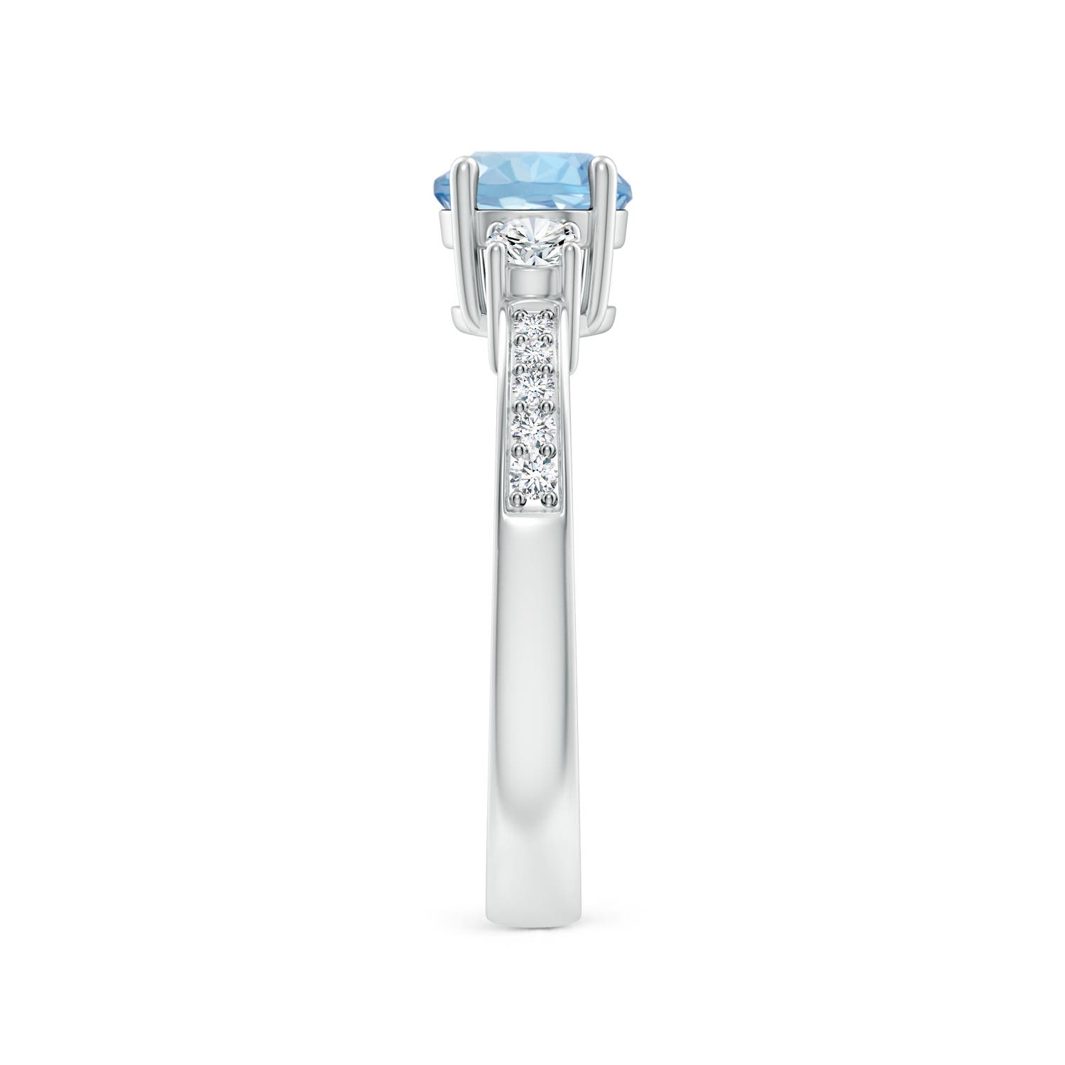 AAA - Aquamarine / 1.03 CT / 14 KT White Gold