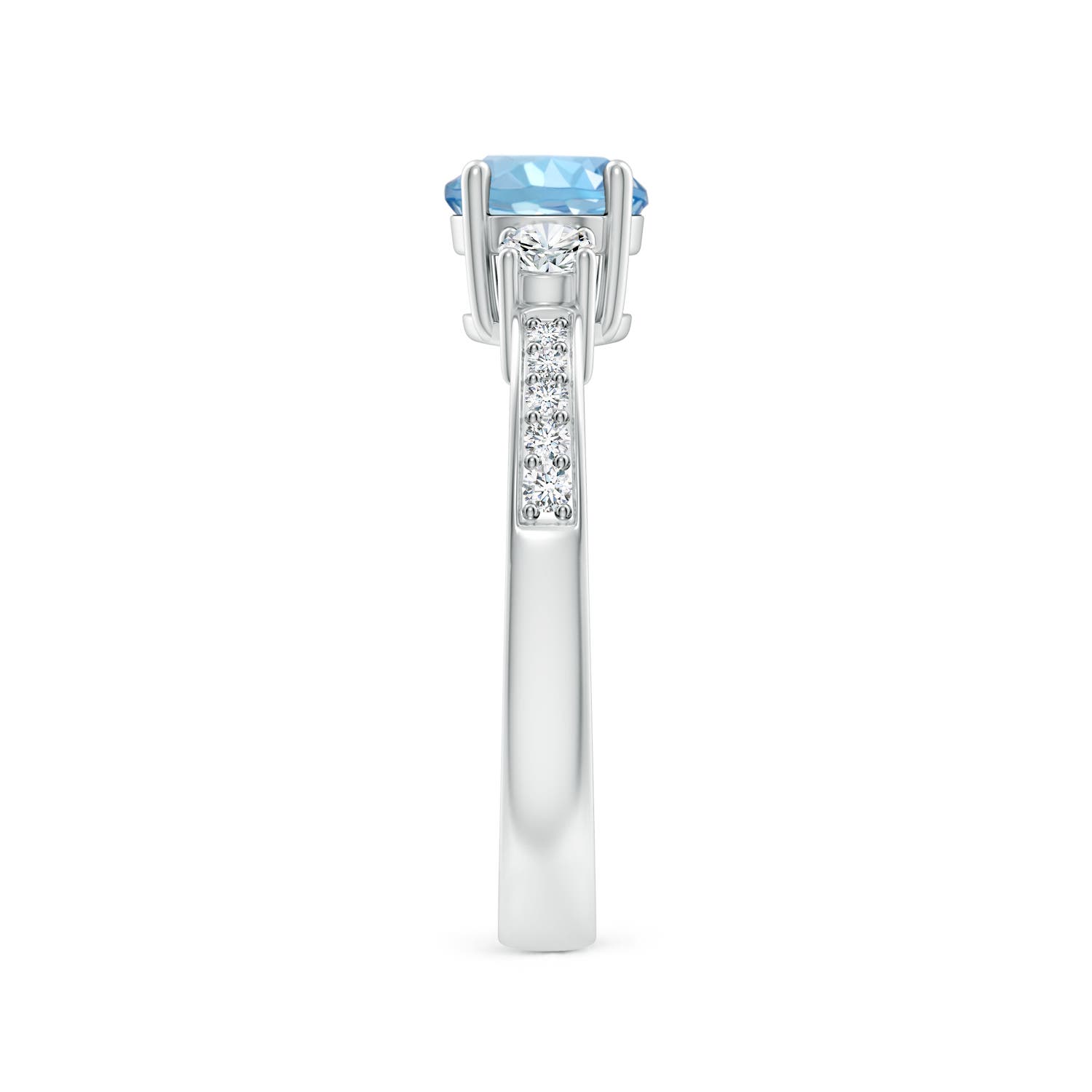 AAAA - Aquamarine / 1.03 CT / 14 KT White Gold