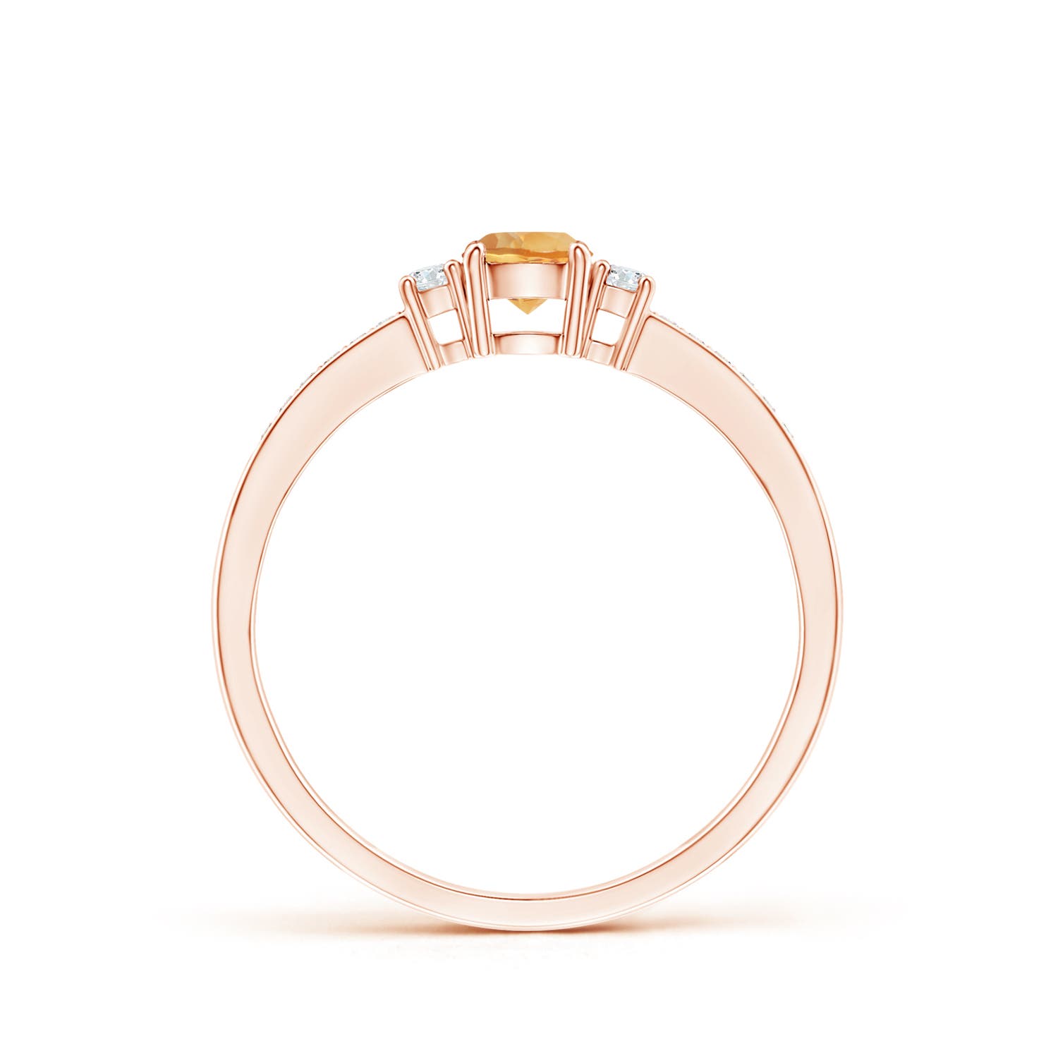 A - Citrine / 0.36 CT / 14 KT Rose Gold