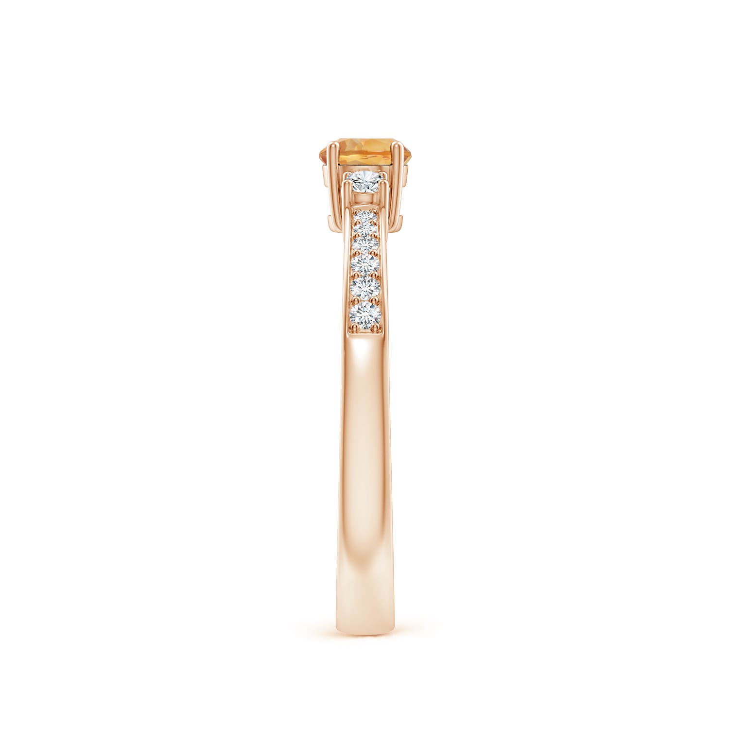 A - Citrine / 0.36 CT / 14 KT Rose Gold