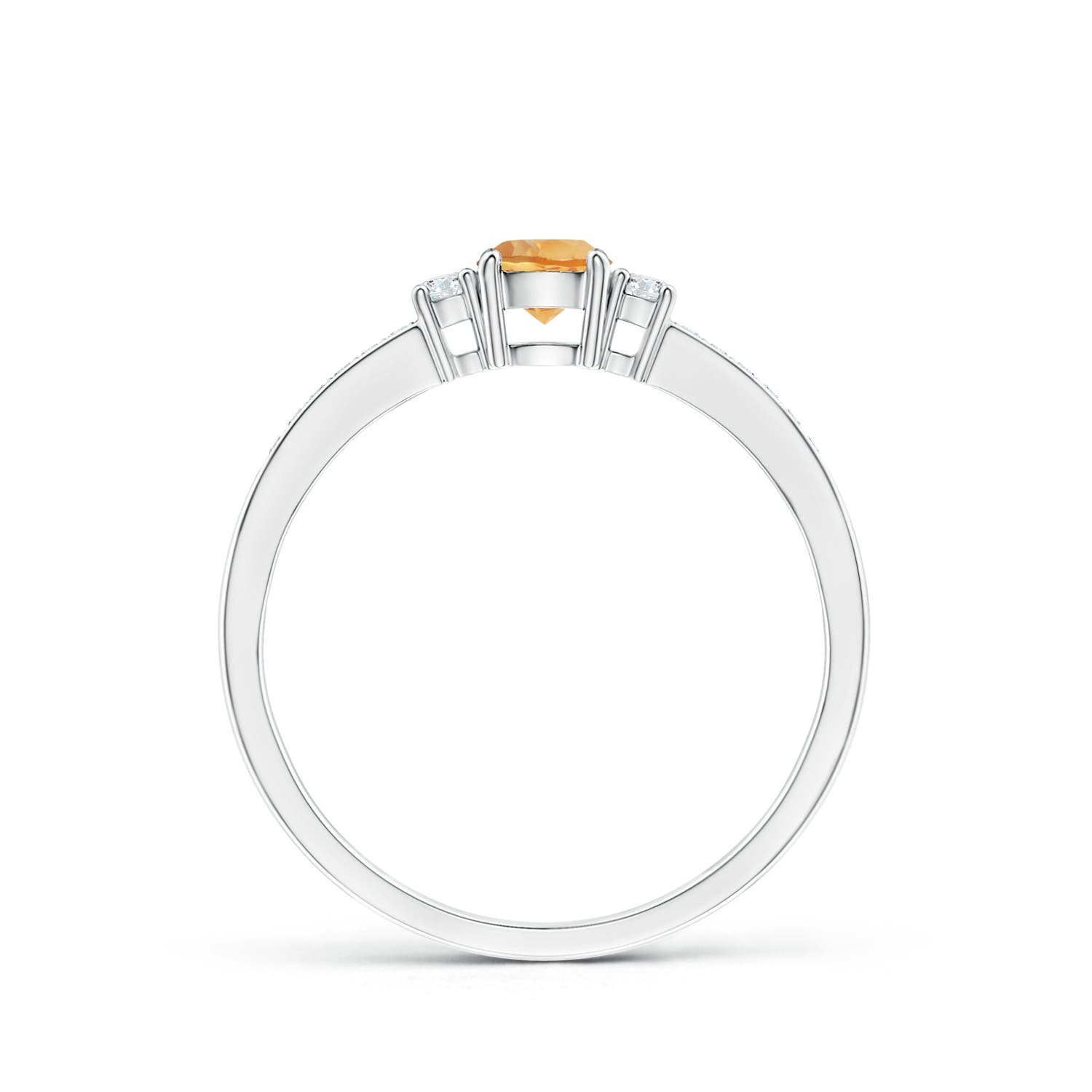 A - Citrine / 0.36 CT / 14 KT White Gold