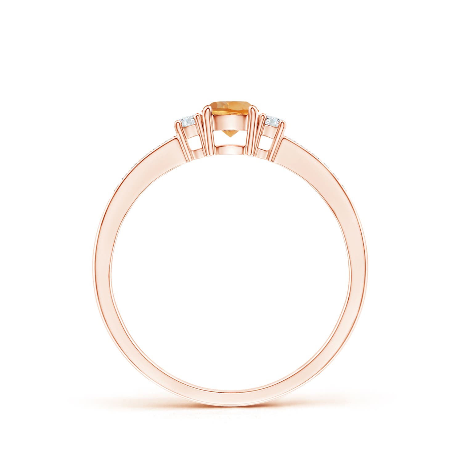 AA - Citrine / 0.36 CT / 14 KT Rose Gold