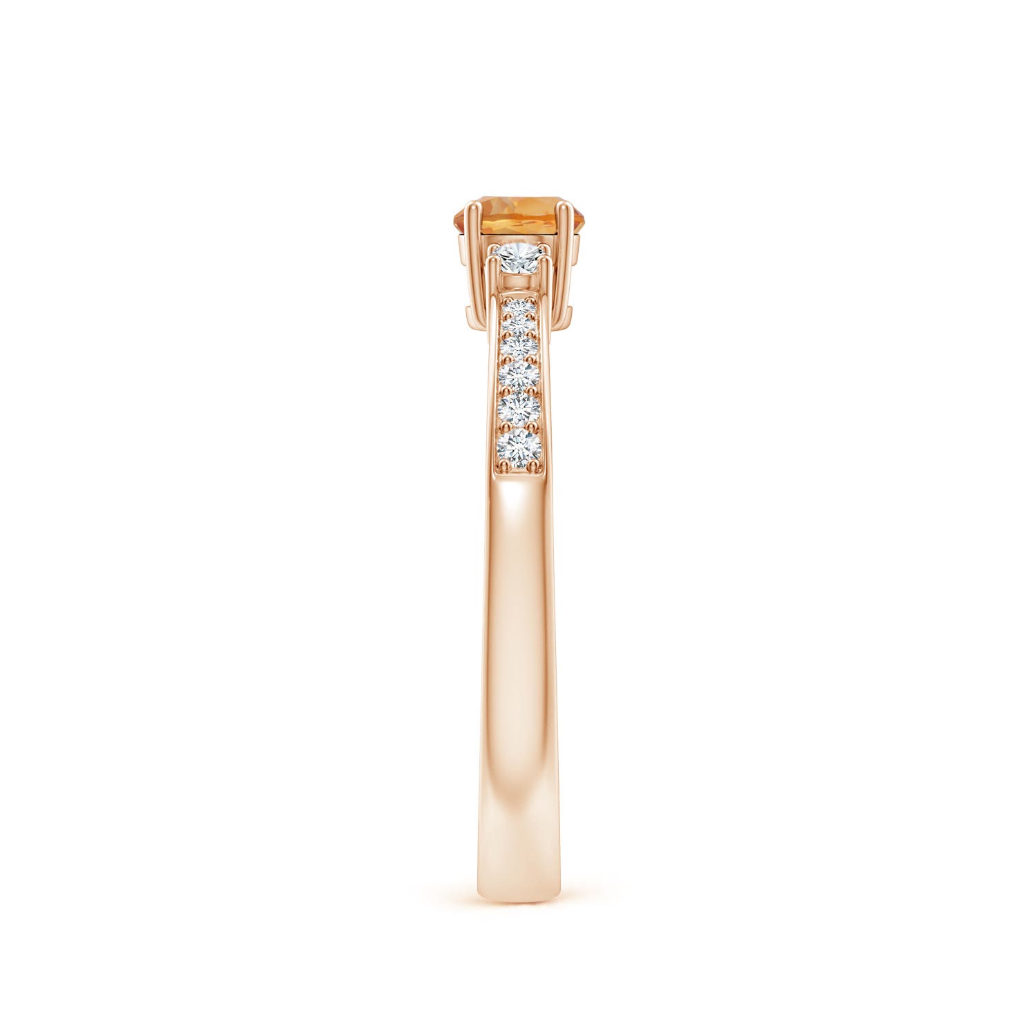 AA - Citrine / 0.36 CT / 14 KT Rose Gold