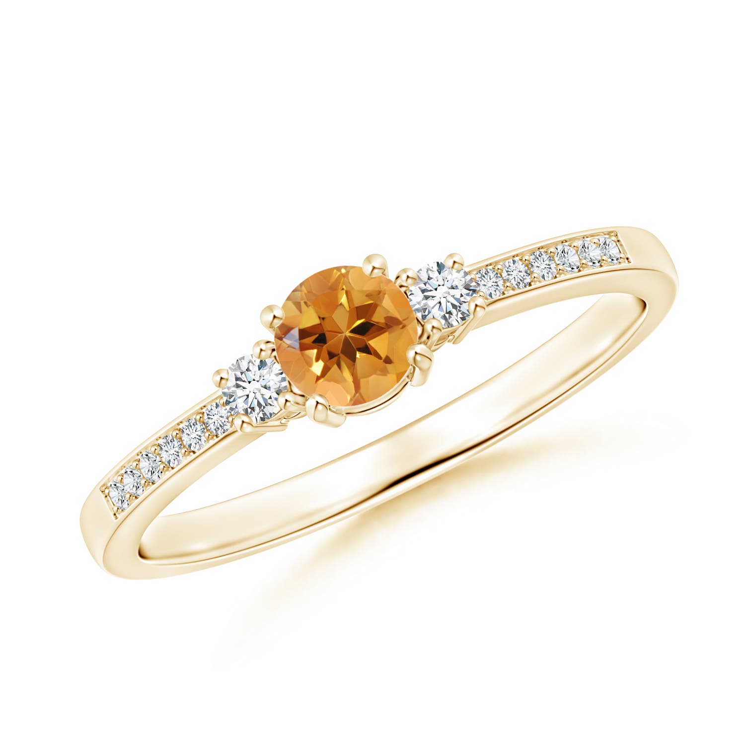 AA - Citrine / 0.36 CT / 14 KT Yellow Gold