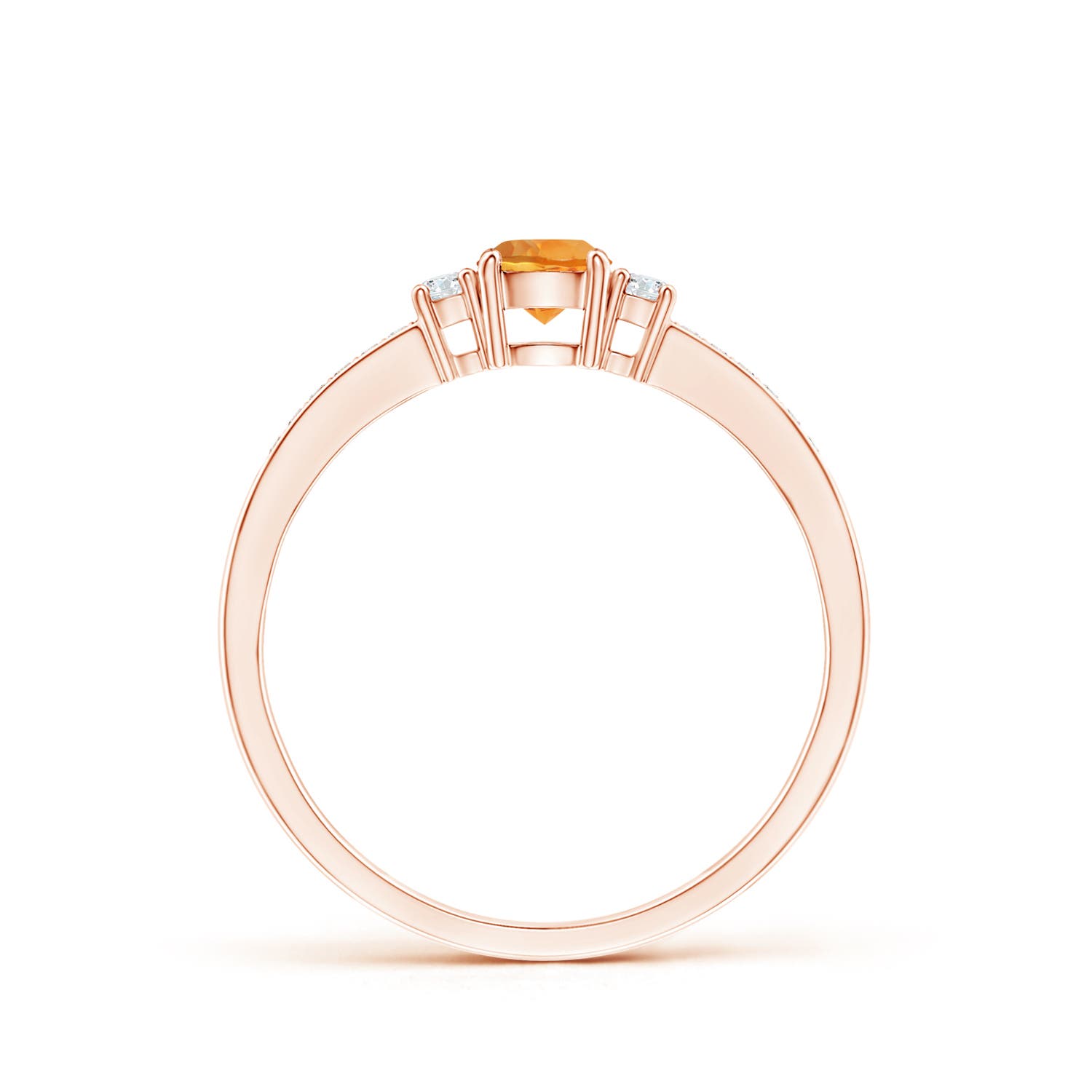 AAA - Citrine / 0.36 CT / 14 KT Rose Gold