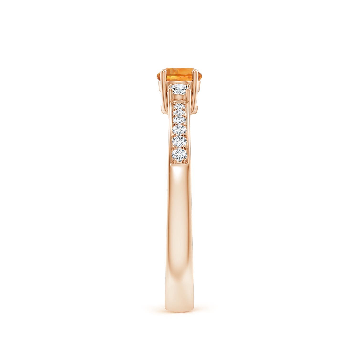 AAA - Citrine / 0.36 CT / 14 KT Rose Gold