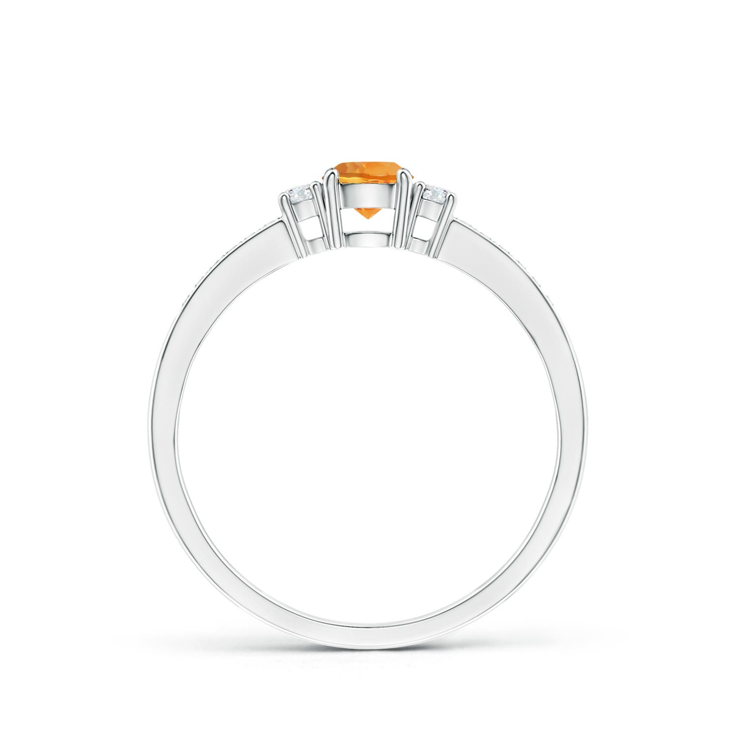 AAA - Citrine / 0.36 CT / 14 KT White Gold