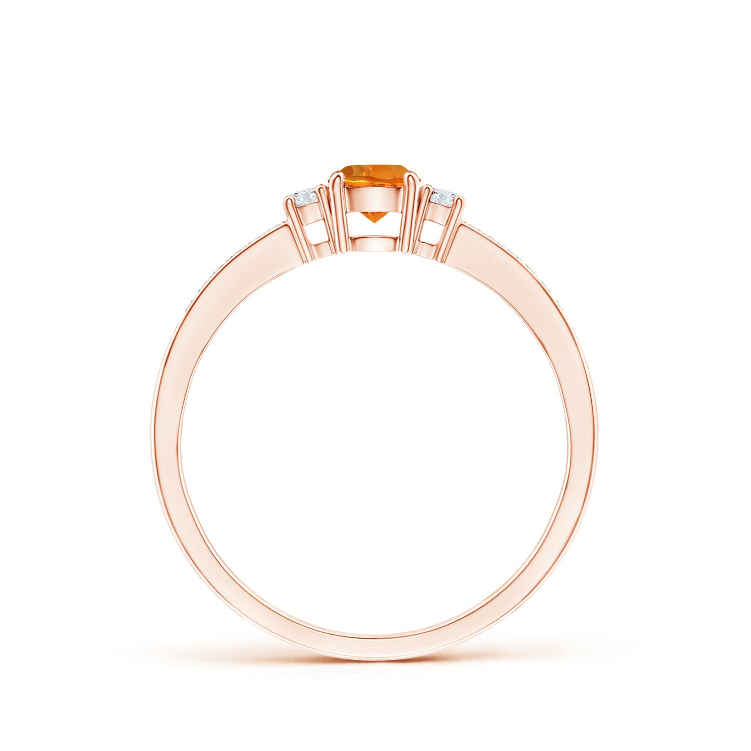 AAAA - Citrine / 0.36 CT / 14 KT Rose Gold