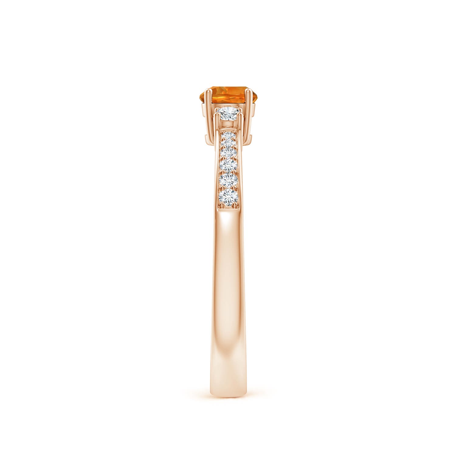 AAAA - Citrine / 0.36 CT / 14 KT Rose Gold