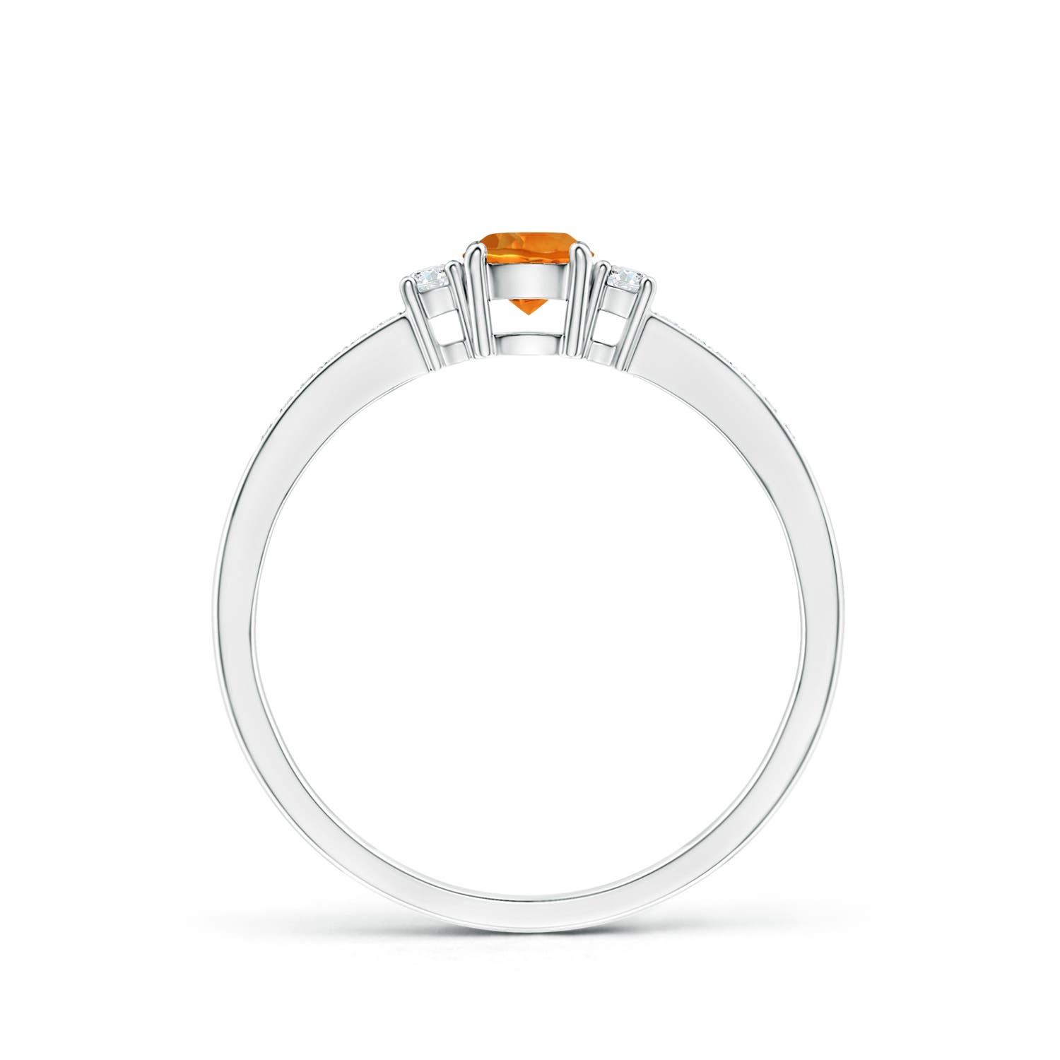 AAAA - Citrine / 0.36 CT / 14 KT White Gold