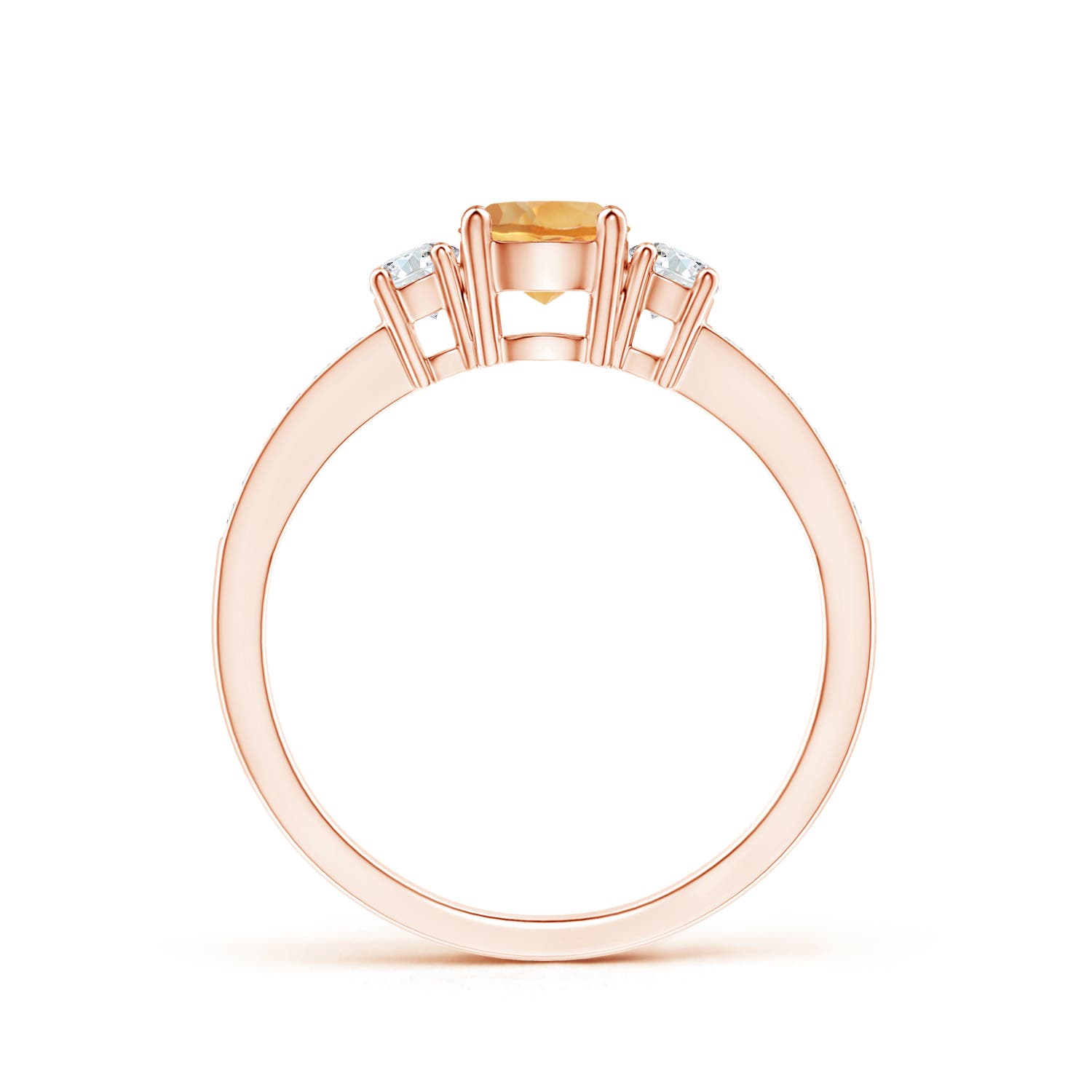 A - Citrine / 0.66 CT / 14 KT Rose Gold