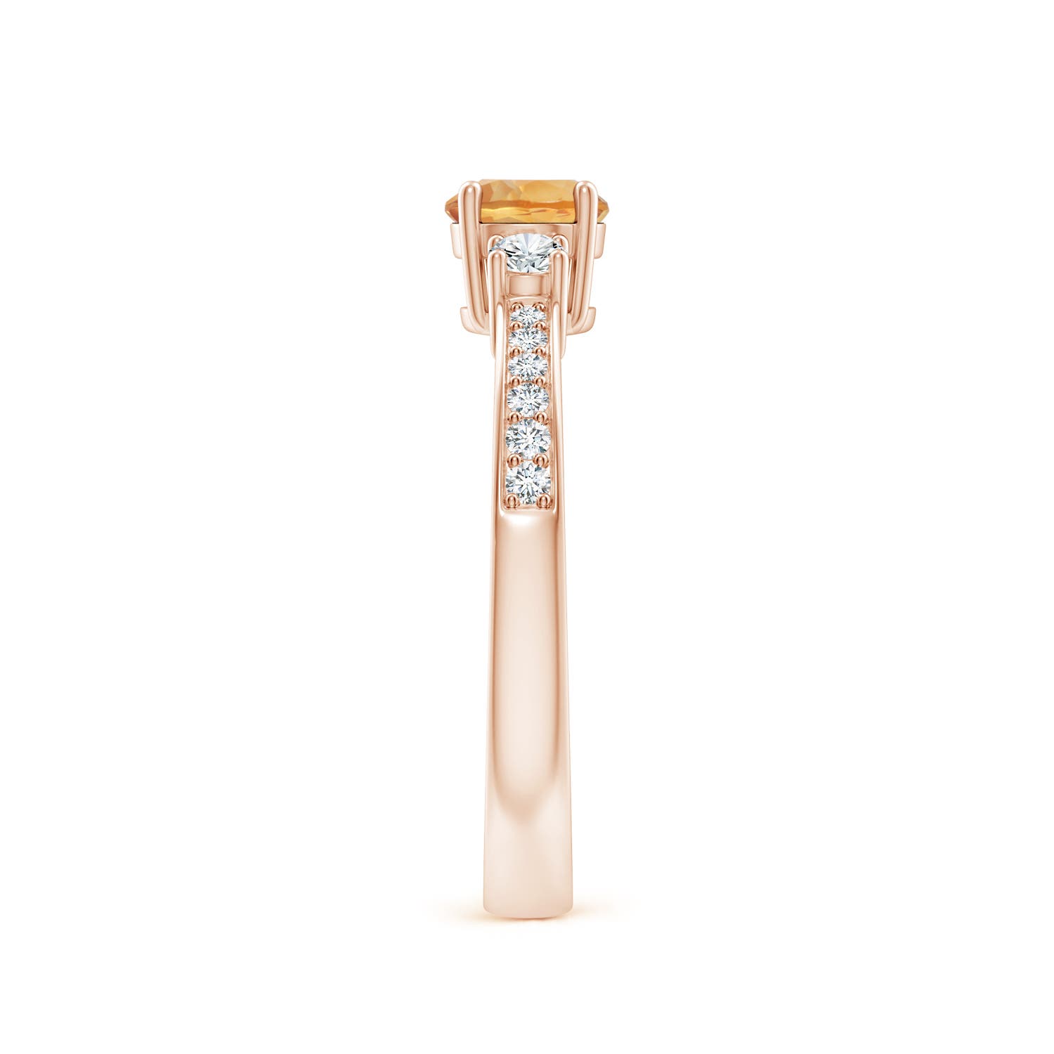 A - Citrine / 0.66 CT / 14 KT Rose Gold