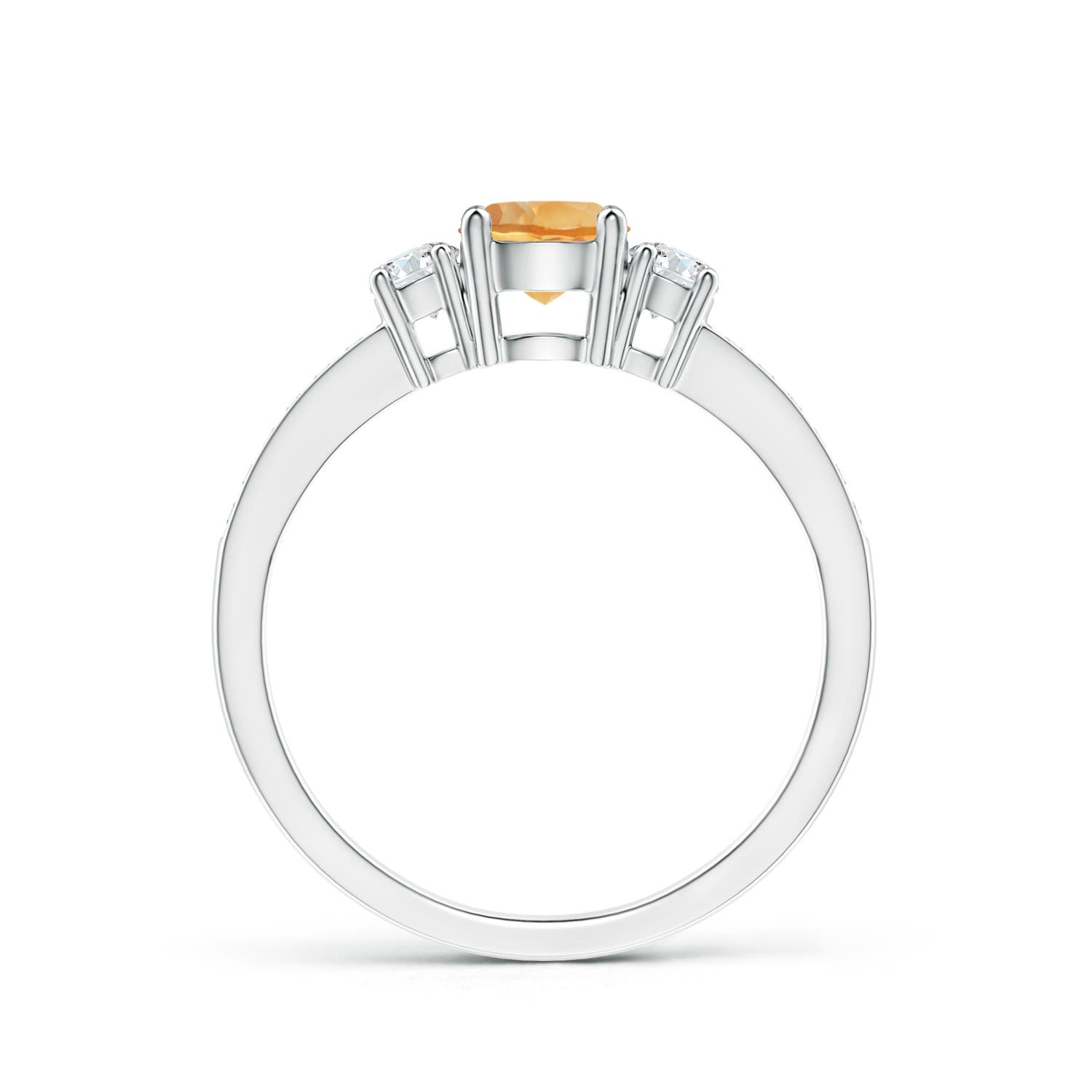 A - Citrine / 0.66 CT / 14 KT White Gold