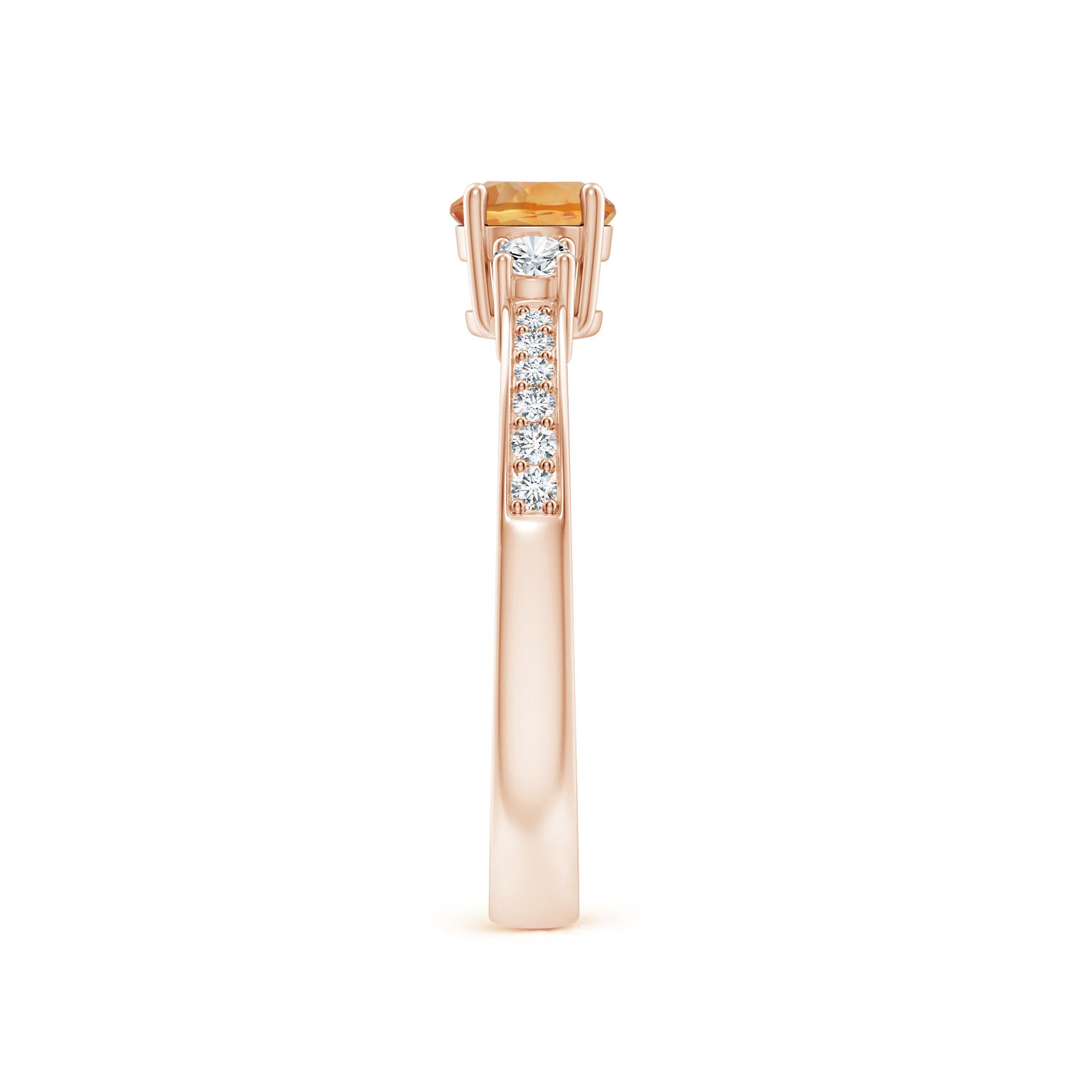 AA - Citrine / 0.66 CT / 14 KT Rose Gold