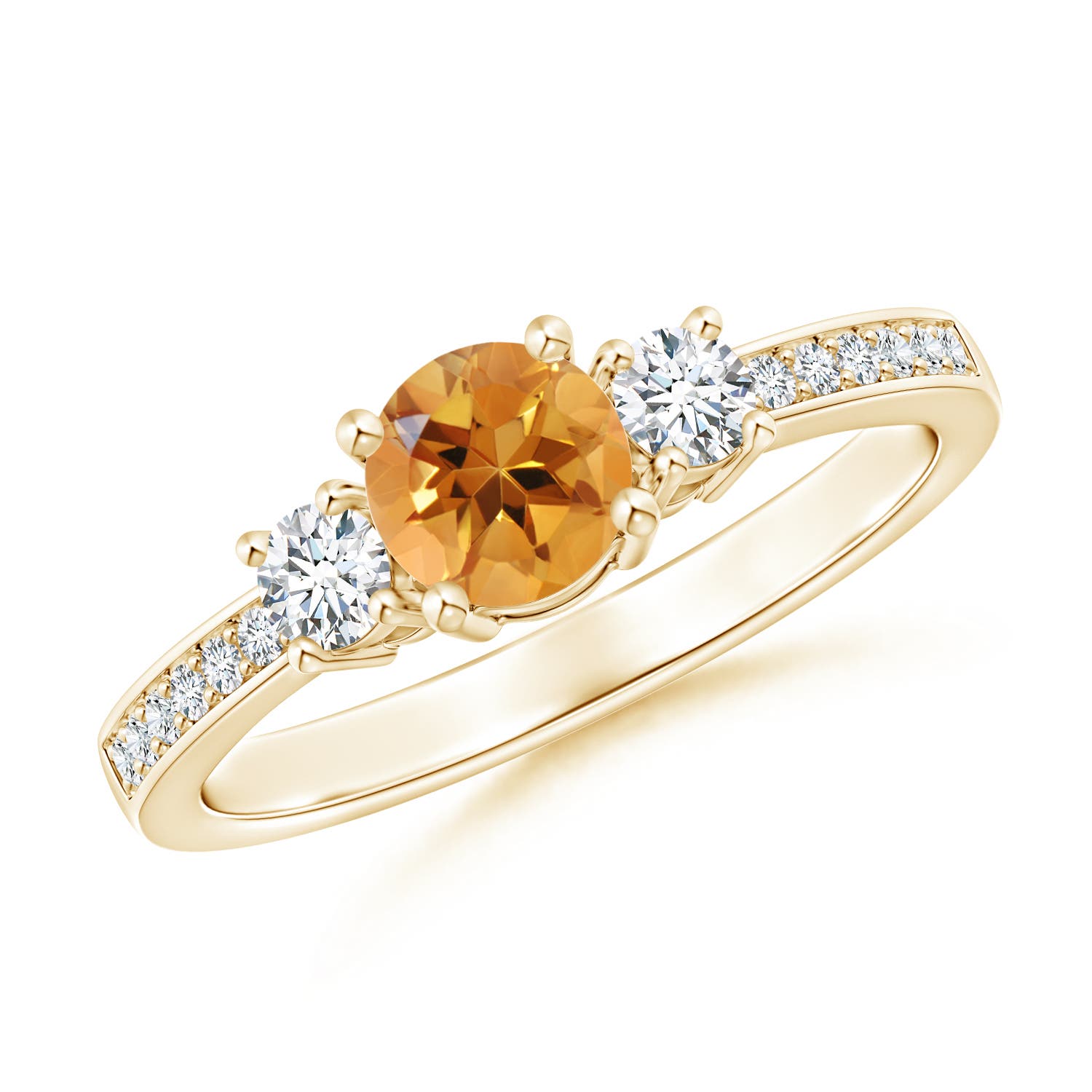 AA - Citrine / 0.66 CT / 14 KT Yellow Gold