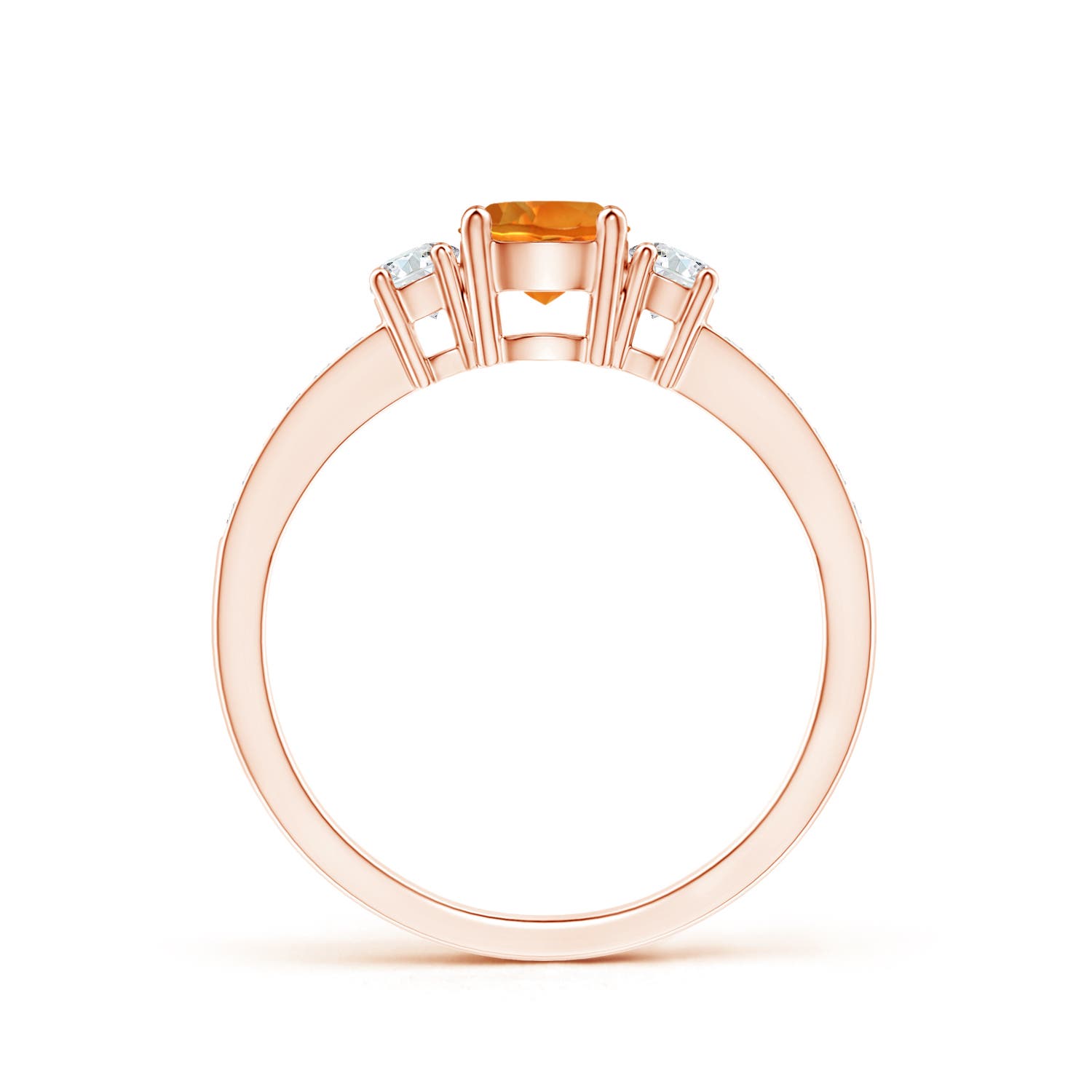 AAAA - Citrine / 0.66 CT / 14 KT Rose Gold