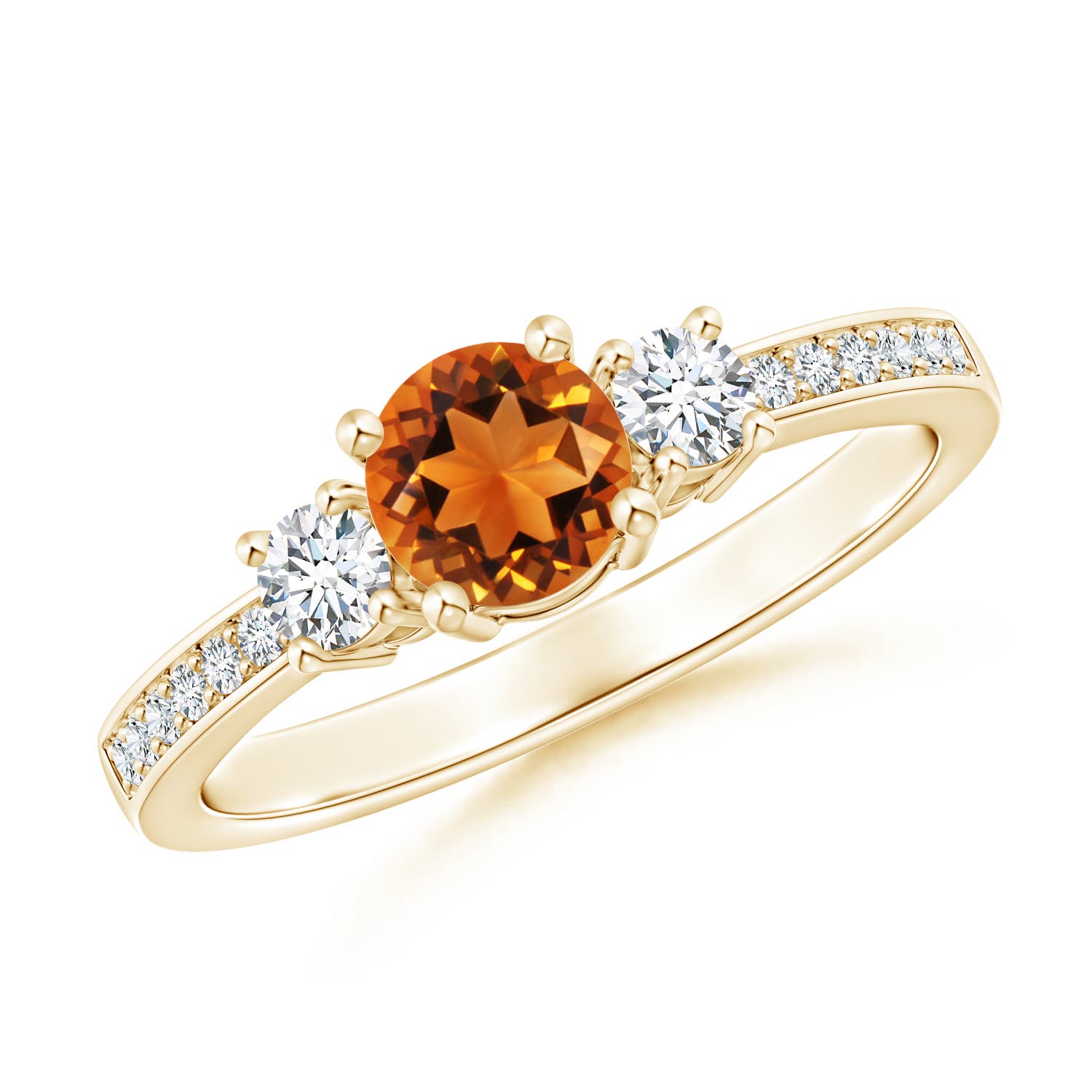 AAAA - Citrine / 0.66 CT / 14 KT Yellow Gold