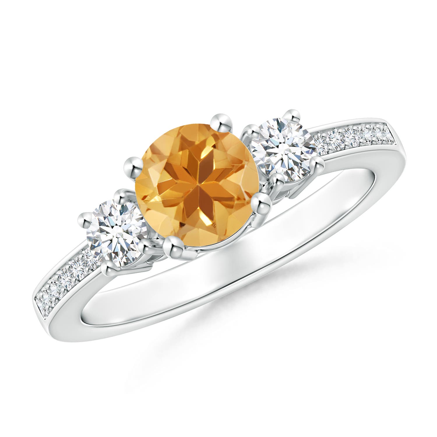 A - Citrine / 1.01 CT / 14 KT White Gold