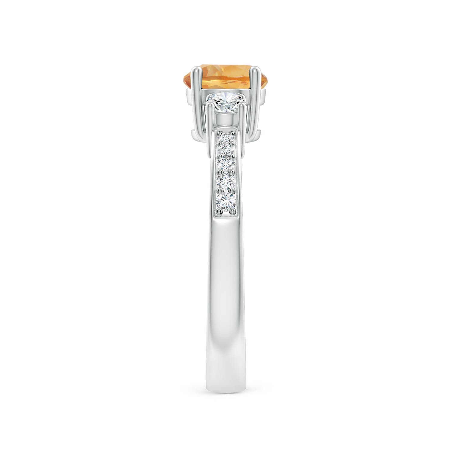 A - Citrine / 1.01 CT / 14 KT White Gold