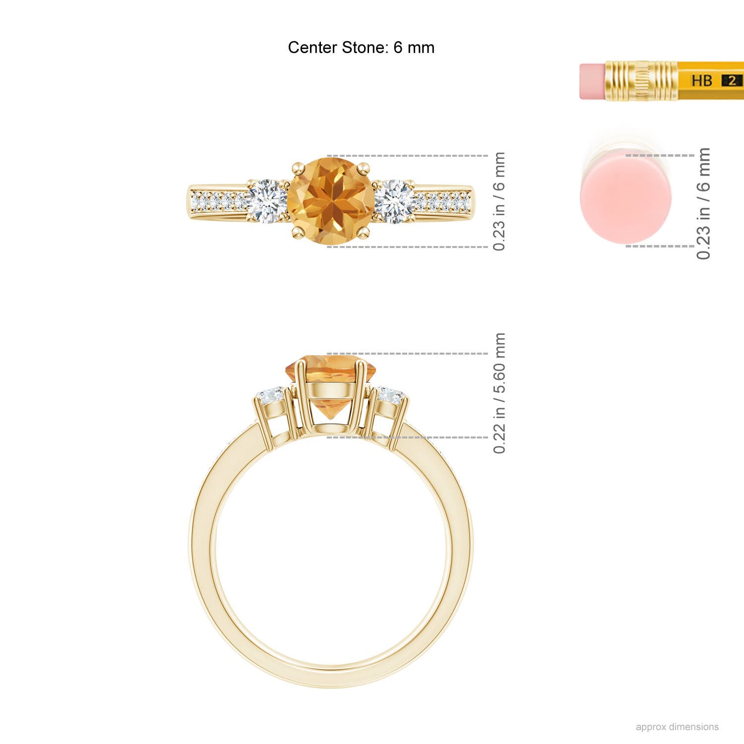 A - Citrine / 1.01 CT / 14 KT Yellow Gold