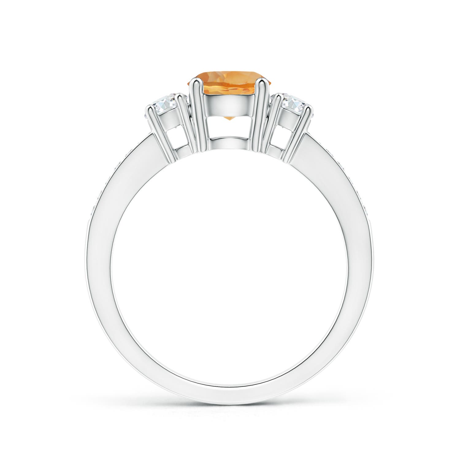 AA - Citrine / 1.01 CT / 14 KT White Gold