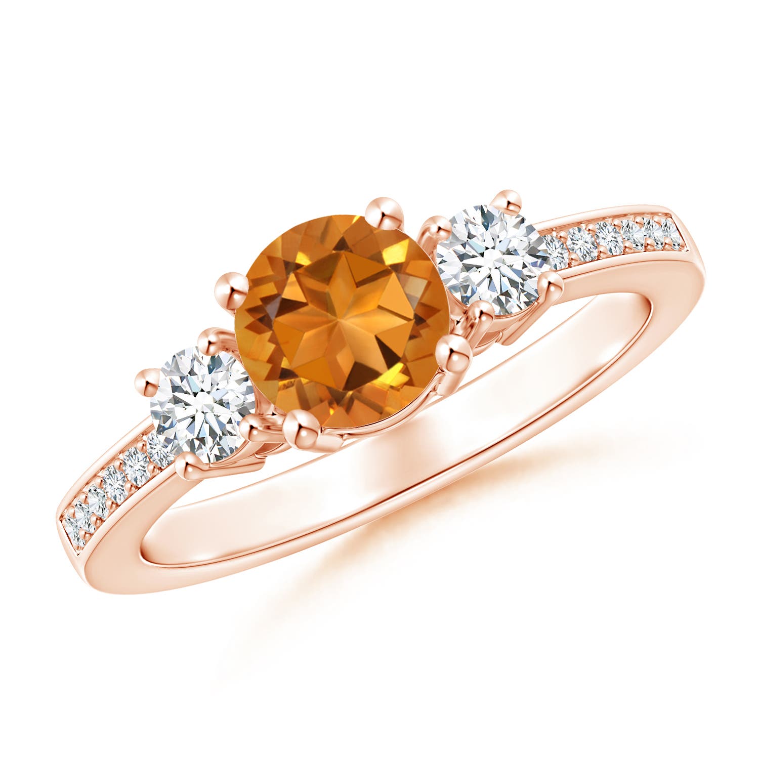 AAA - Citrine / 1.01 CT / 14 KT Rose Gold