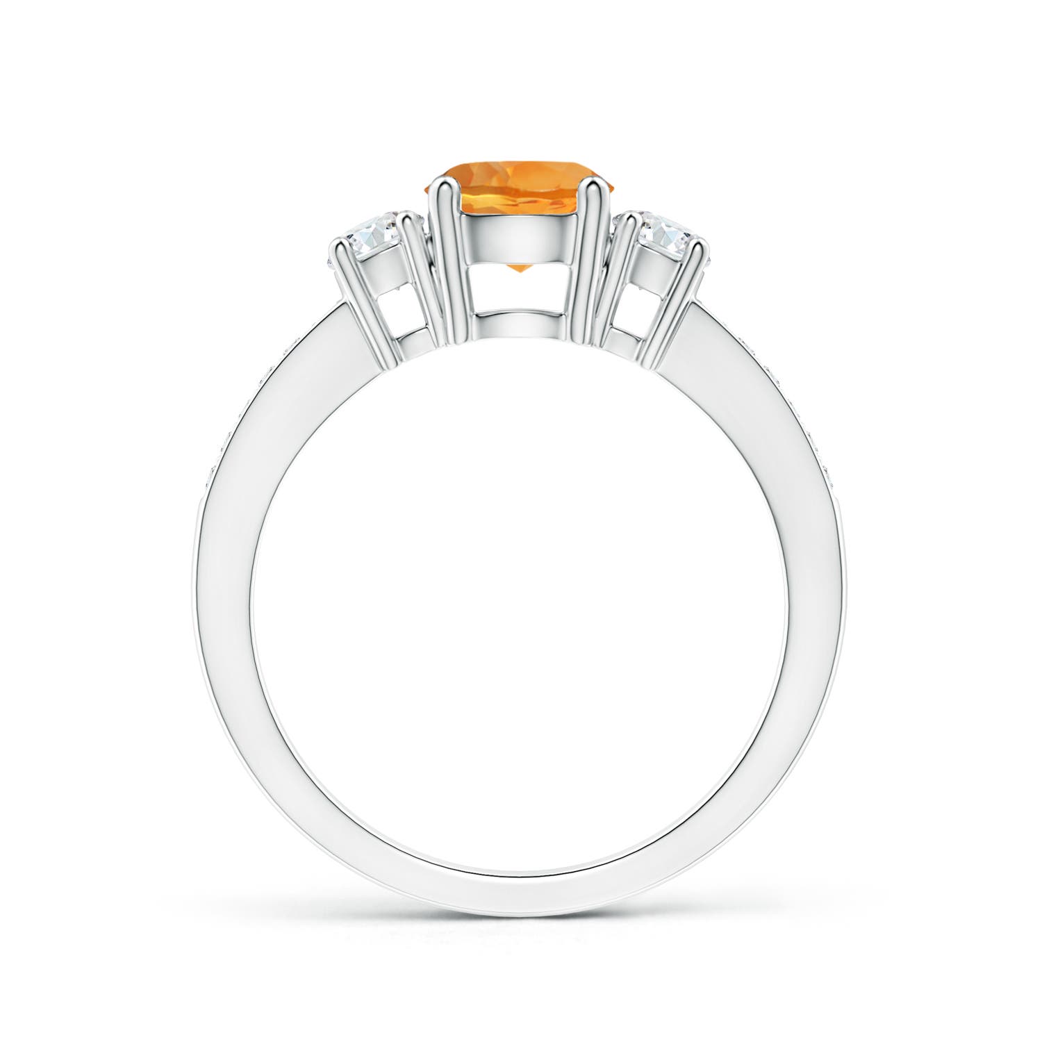 AAA - Citrine / 1.01 CT / 14 KT White Gold