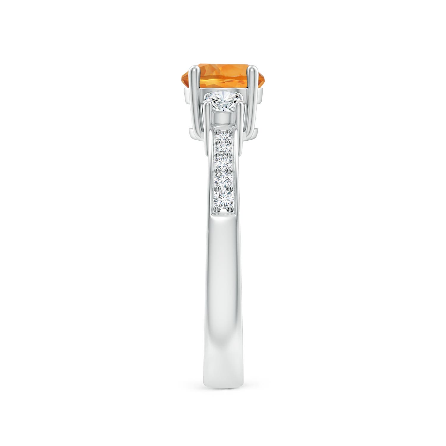 AAA - Citrine / 1.01 CT / 14 KT White Gold