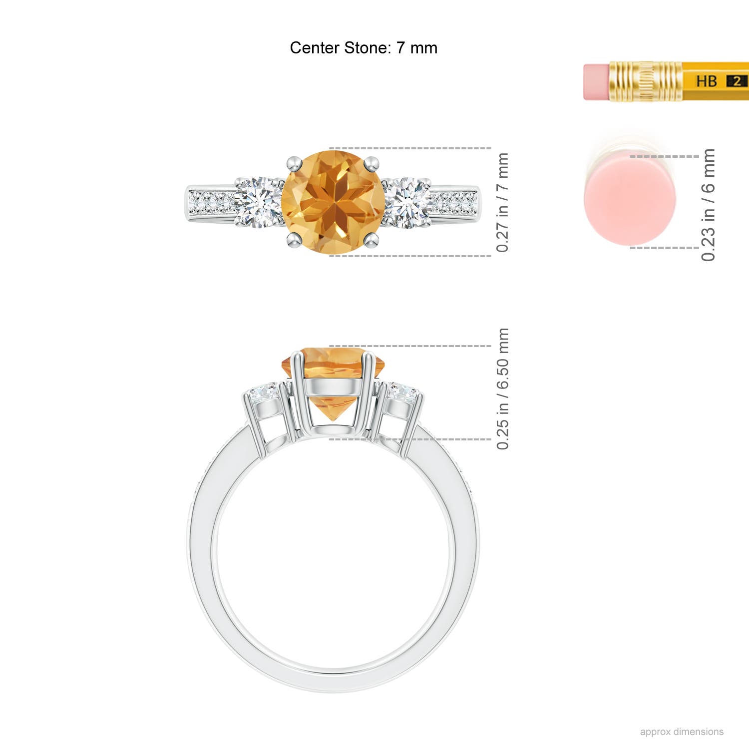 A - Citrine / 1.69 CT / 14 KT White Gold