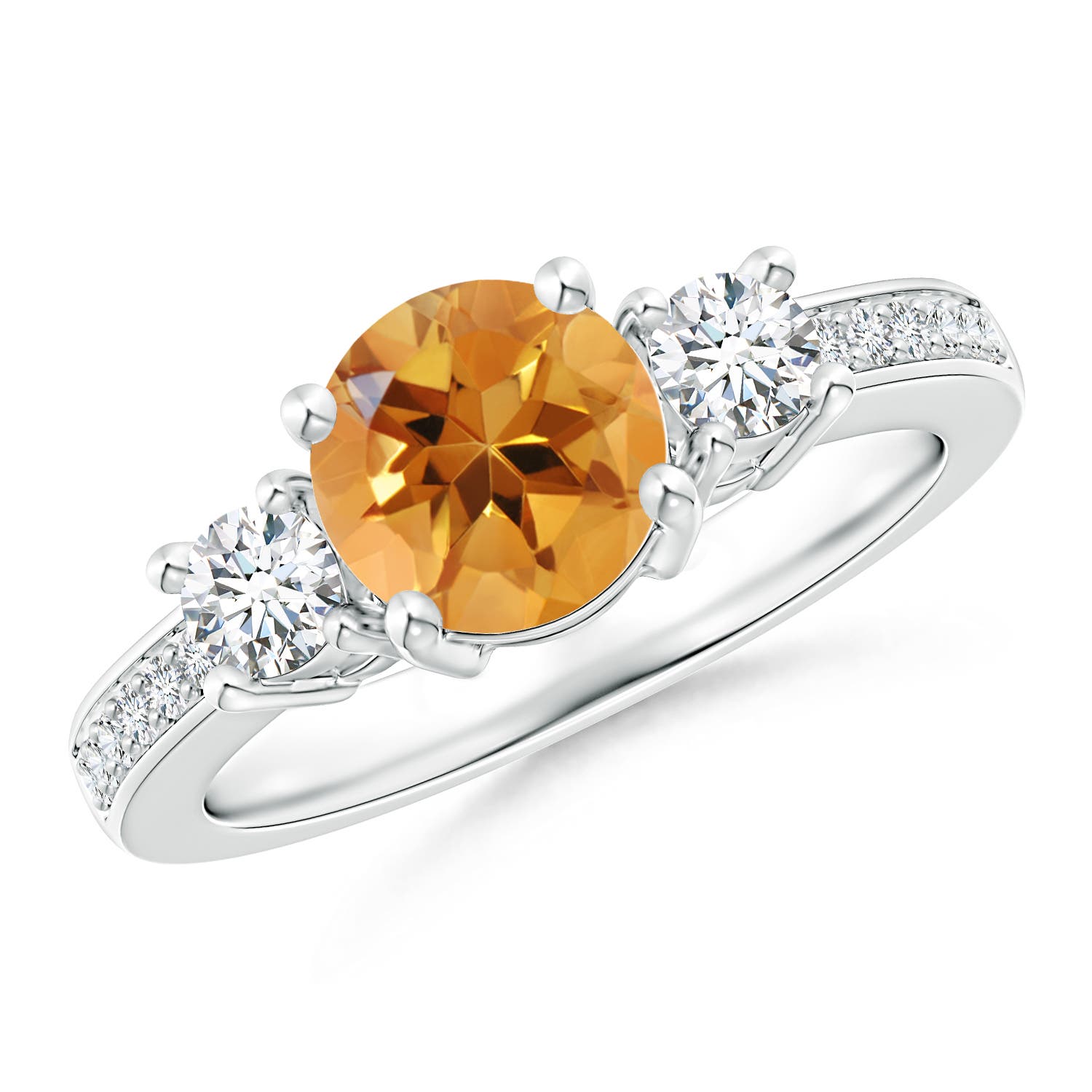 AA - Citrine / 1.69 CT / 14 KT White Gold