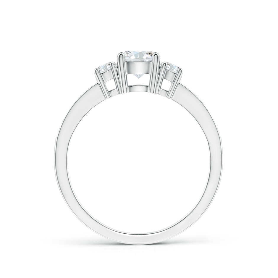 5mm GVS2 Classic Three Stone Diamond Ring in P950 Platinum side 199