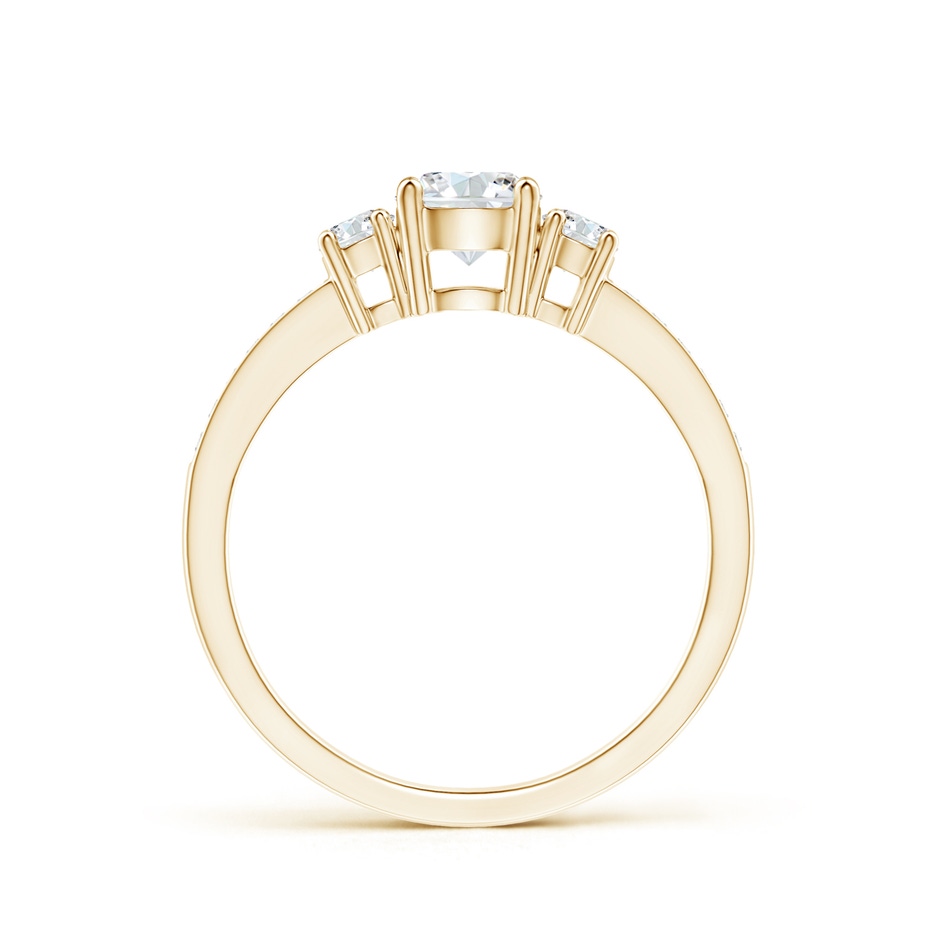 5mm GVS2 Classic Three Stone Diamond Ring in Yellow Gold side 199