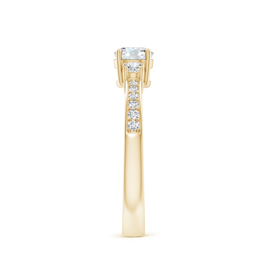 5mm GVS2 Classic Three Stone Diamond Ring in Yellow Gold side 299