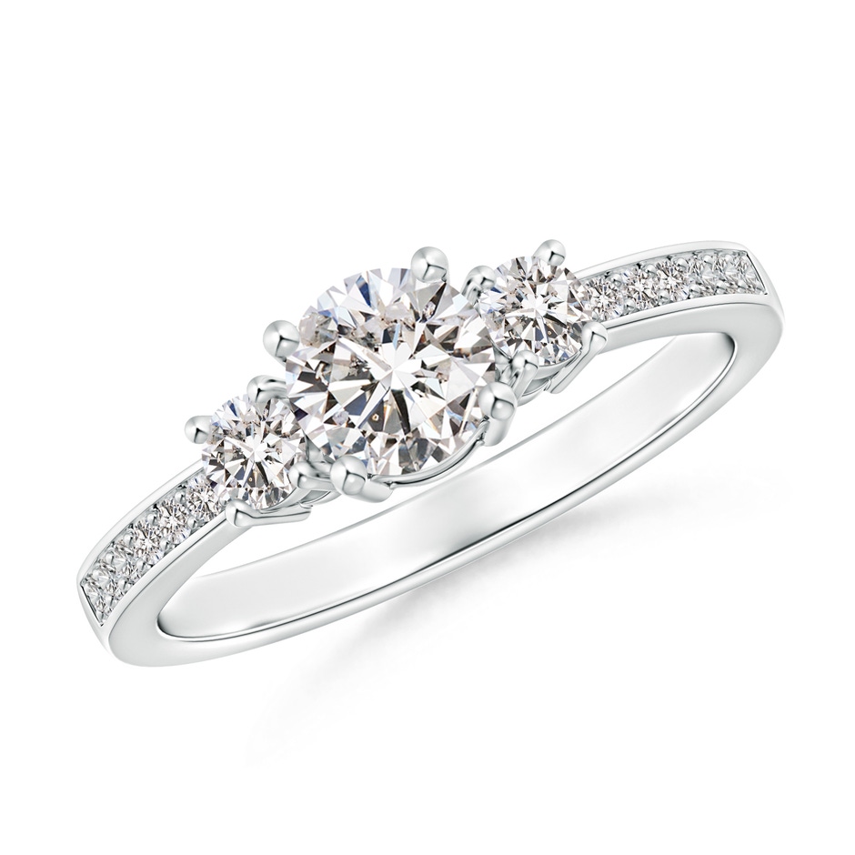 5mm IJI1I2 Classic Three Stone Diamond Ring in P950 Platinum 